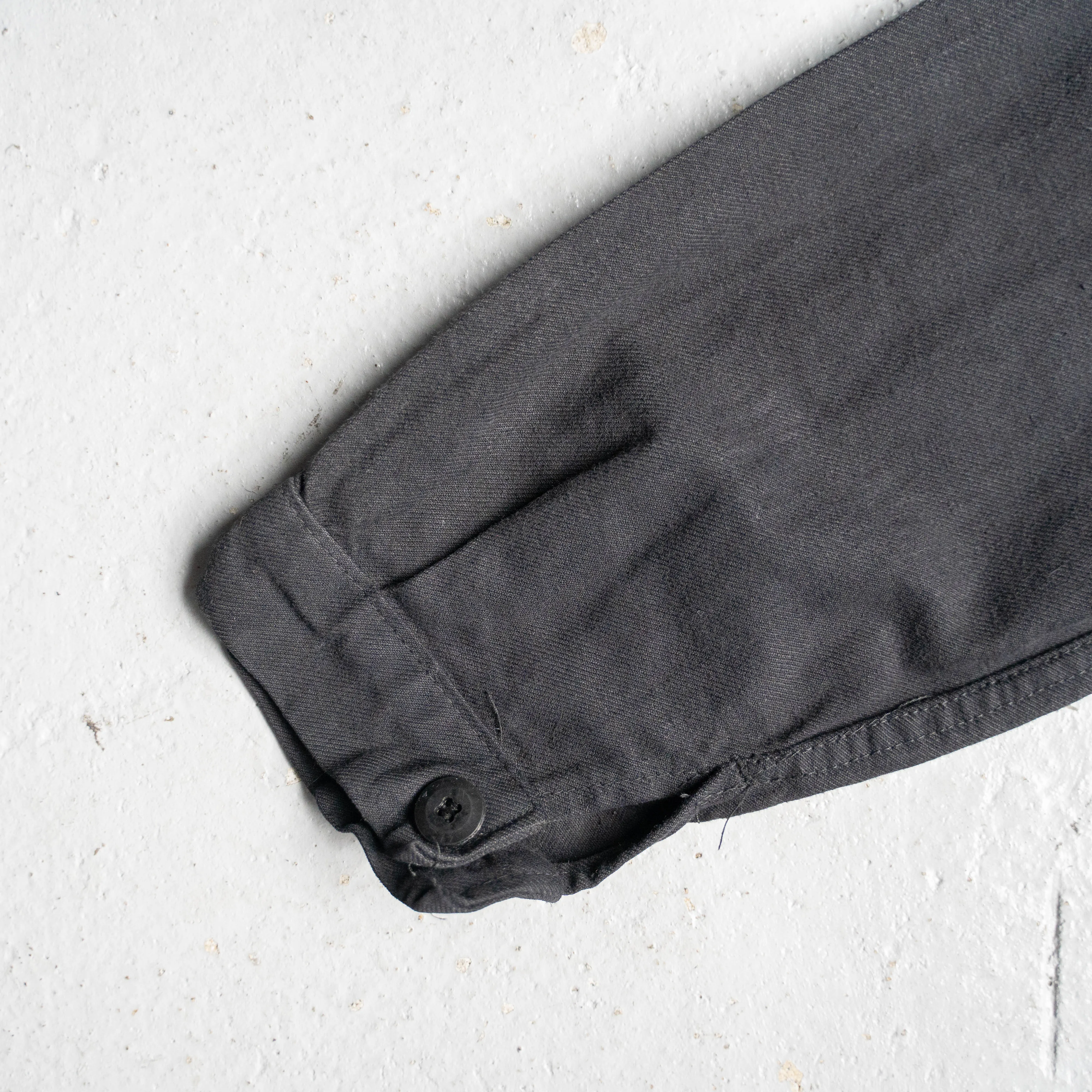 1960-70s France cotton twill work jacket 'black dyed' -4