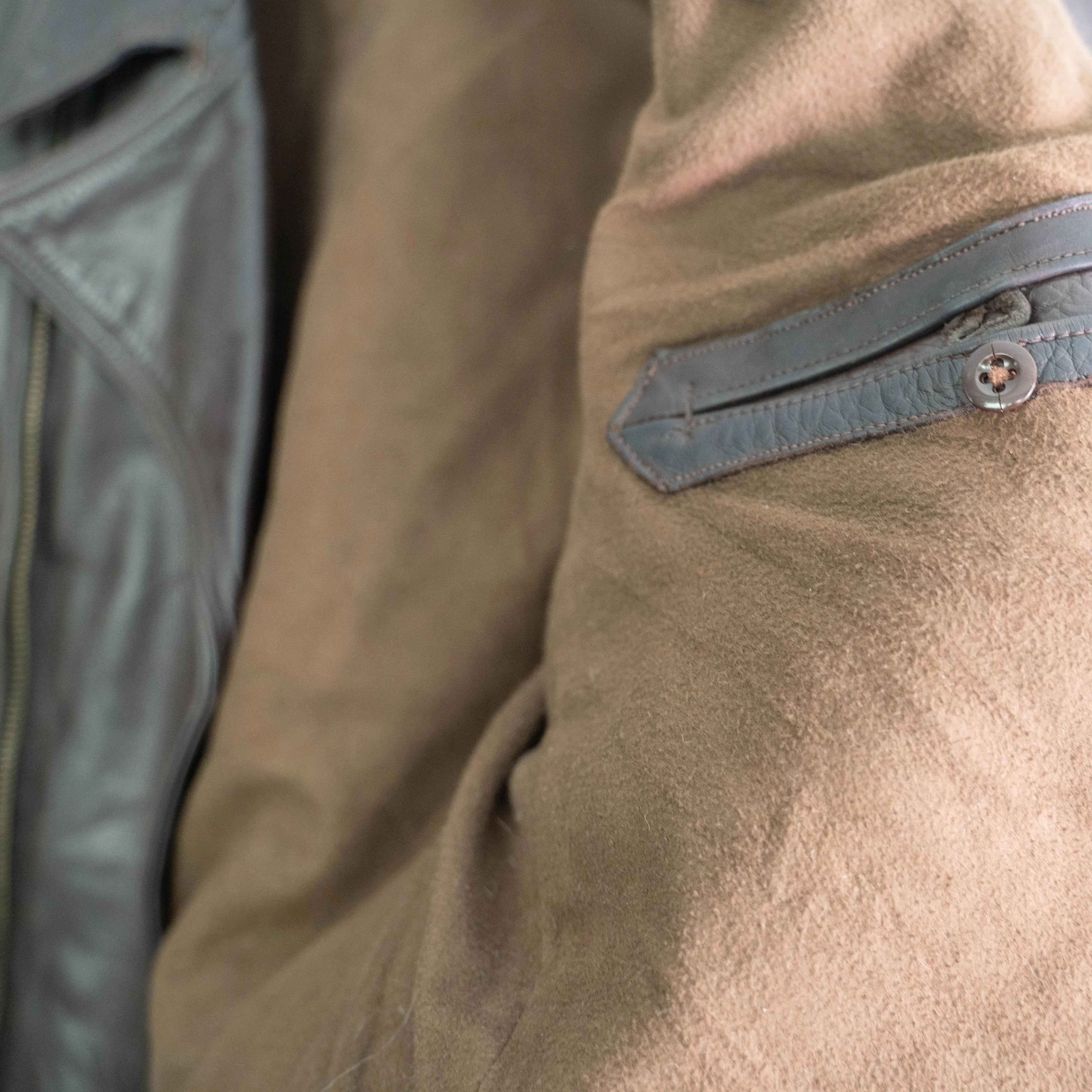 1960-70s Germany motorcycle brown leather short jacket 'with four pocket'