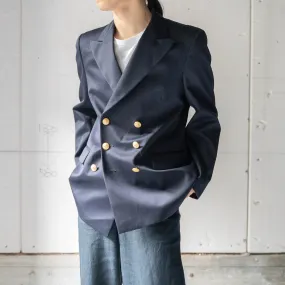 1990-00s Italian military dark navy double breasted tailored jacket 'dead stock'