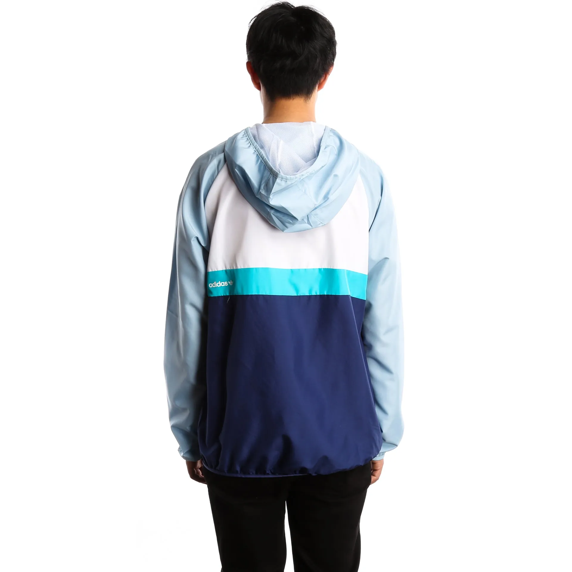 Adidas Mens BB Wind Jacket - White/Teal/Navy