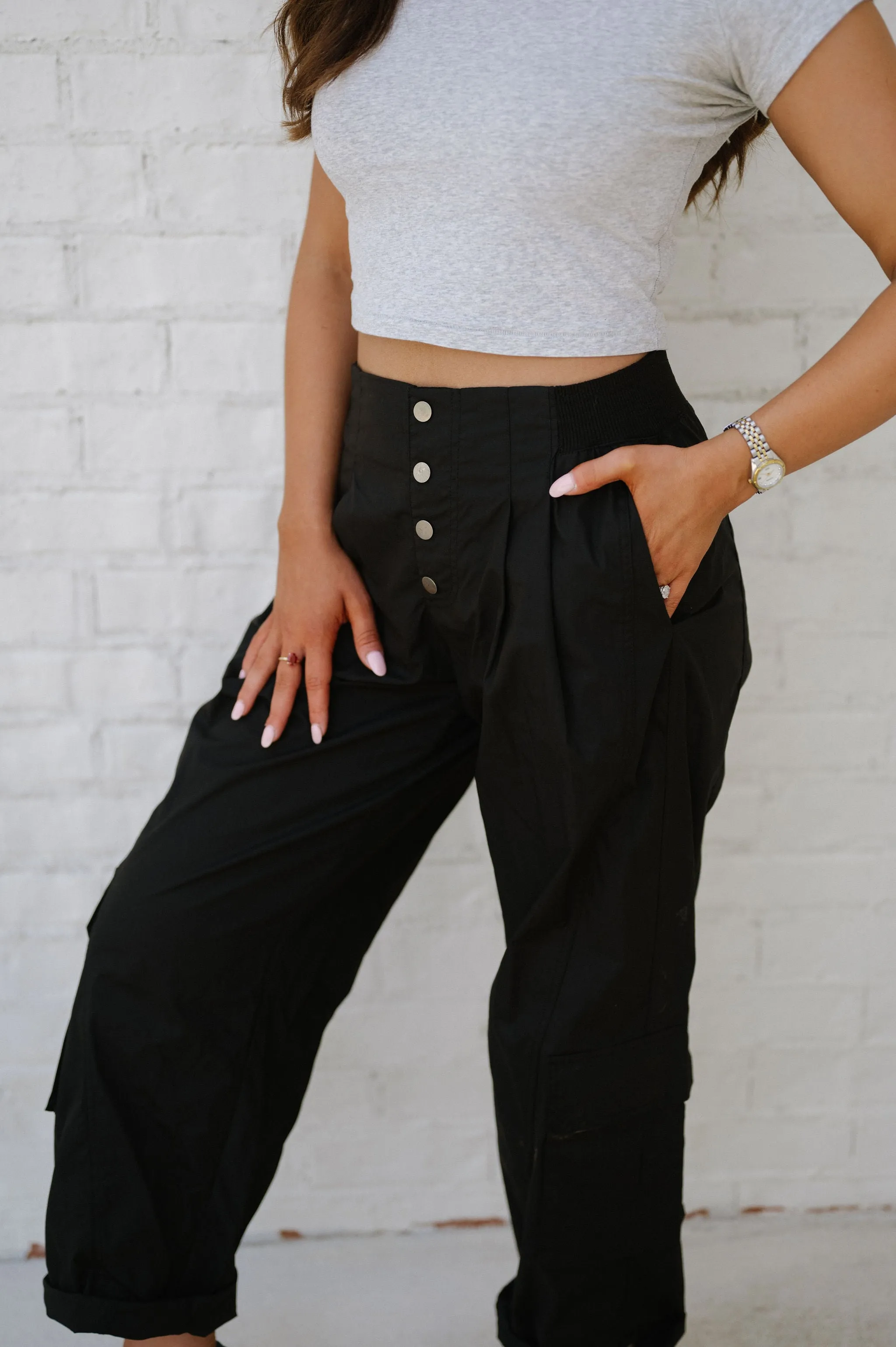 Amora High Waisted Pants- Black