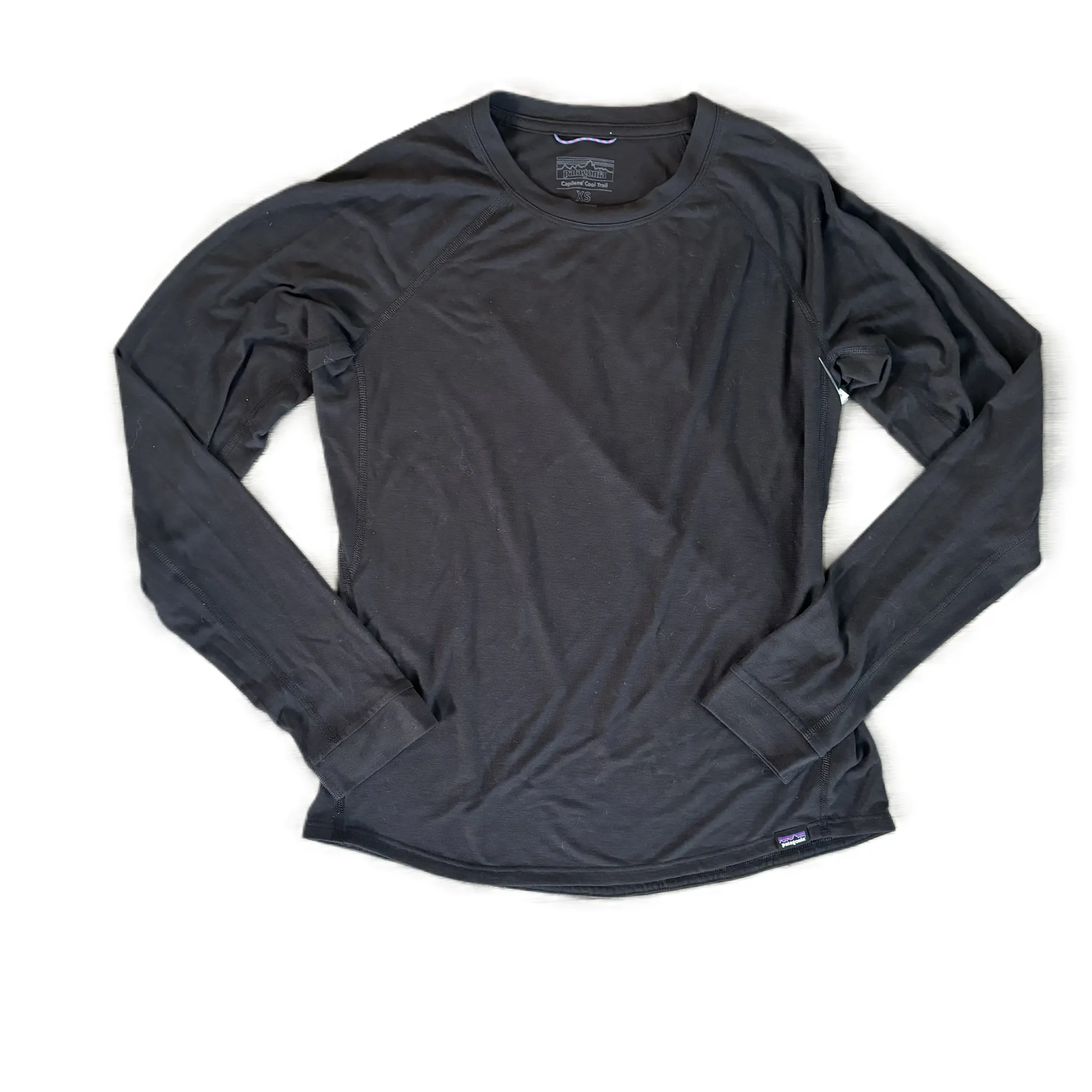 Athletic Top Long Sleeve Crewneck By Patagonia In Black, Size: Xs