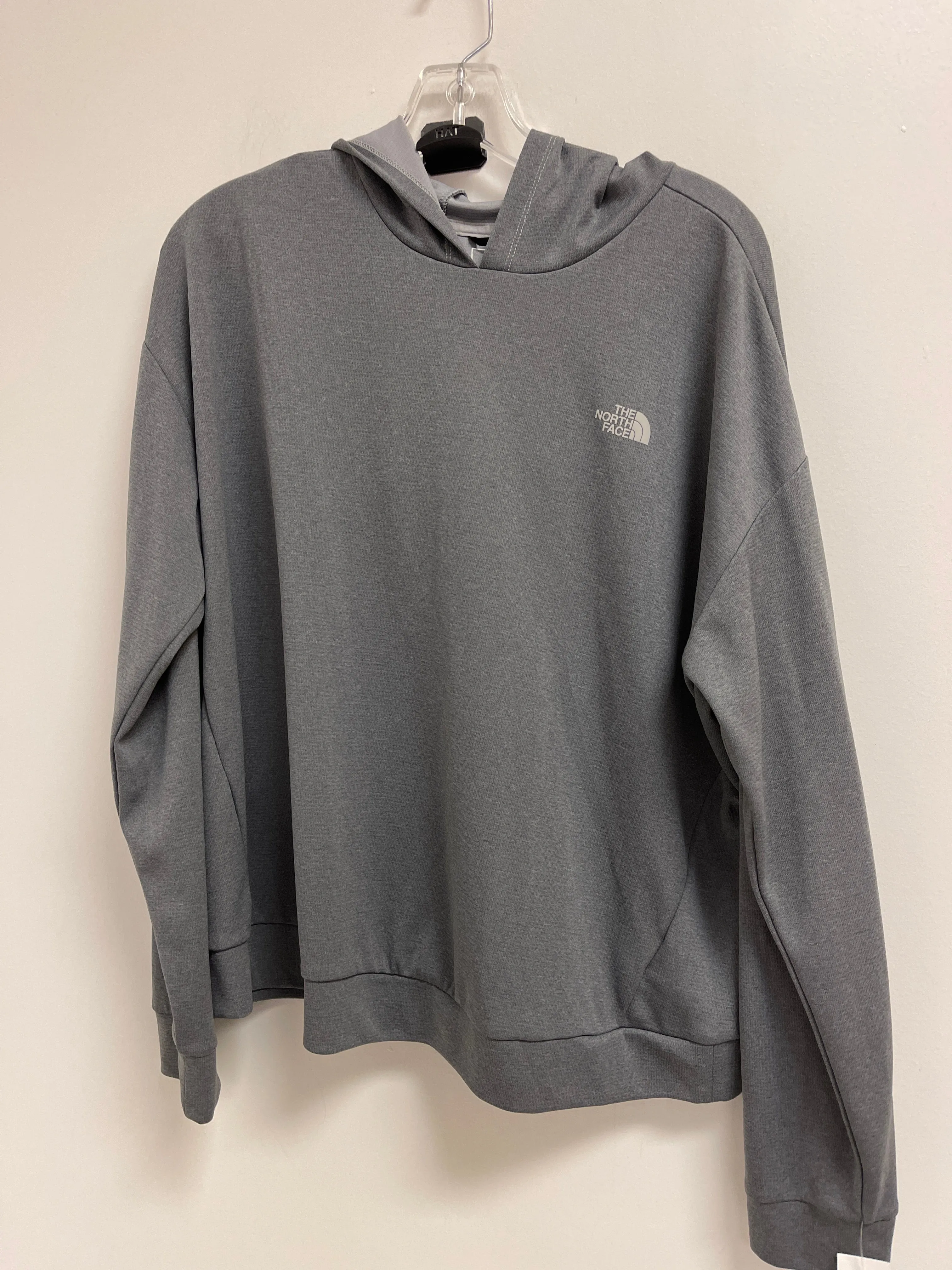 Athletic Top Long Sleeve Hoodie By The North Face In Grey, Size: 2x