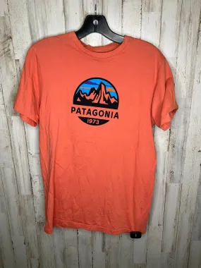 Athletic Top Short Sleeve By Patagonia In Orange, Size: S