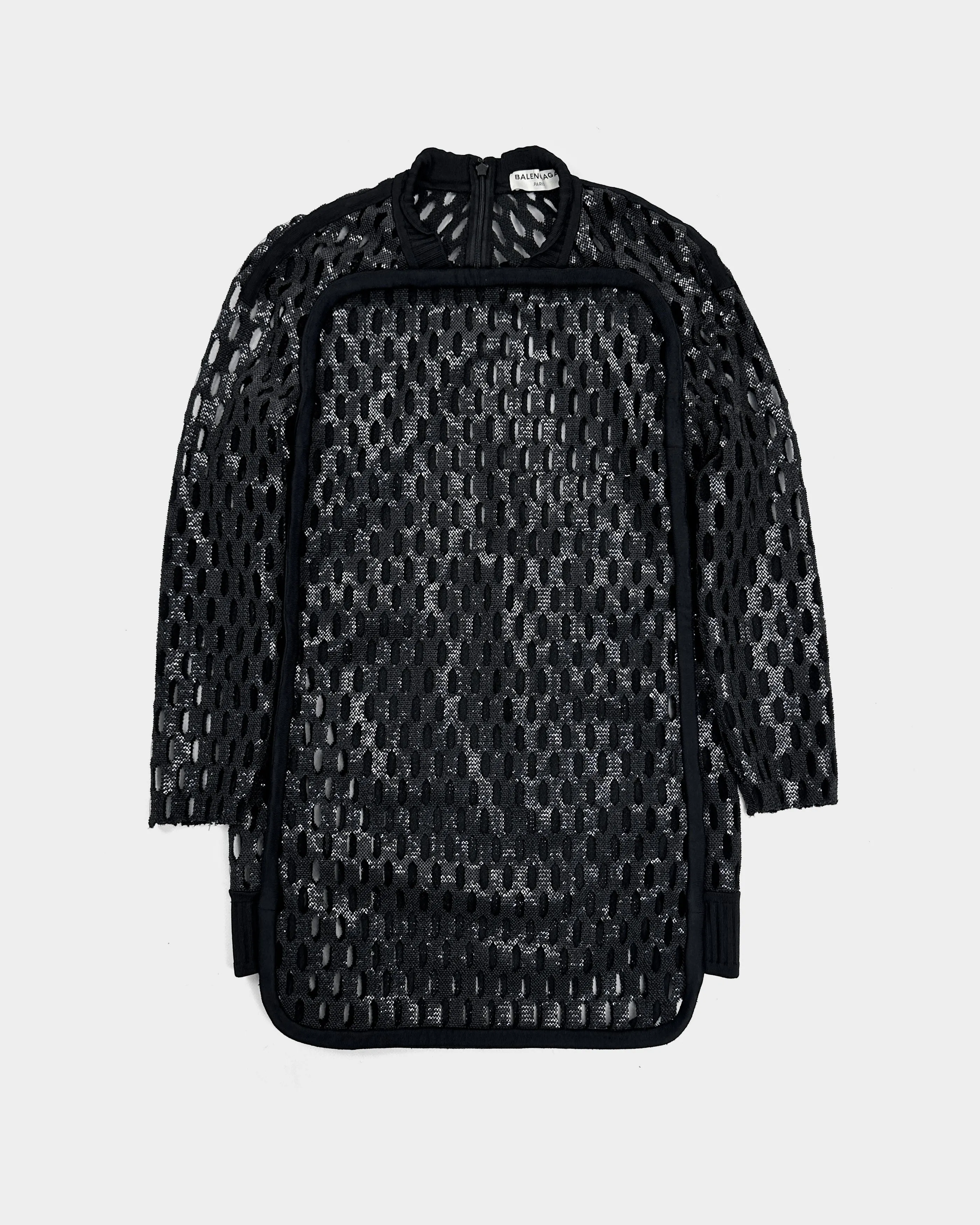 Balenciaga Shiny Mesh Heavyweight Top S/S 2015