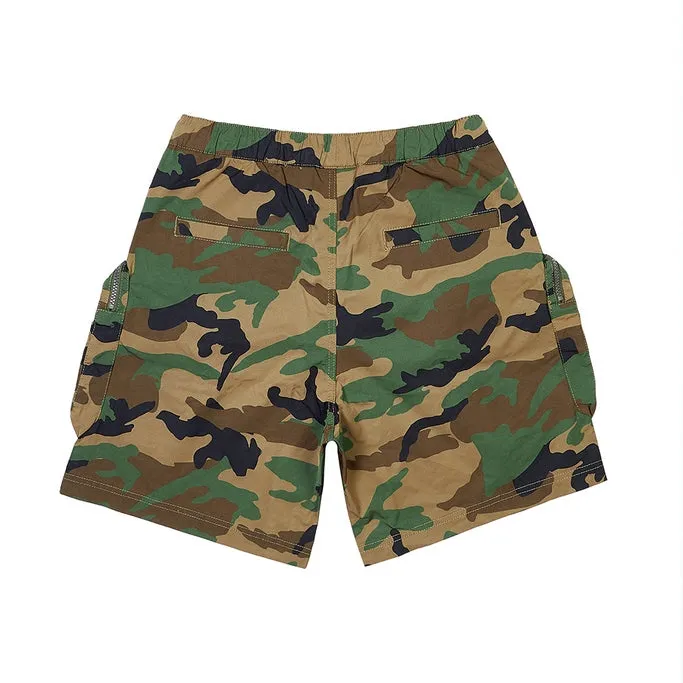 Big and Tall - Printed Utility Lounge Windbreaker Shorts - Wood Camo