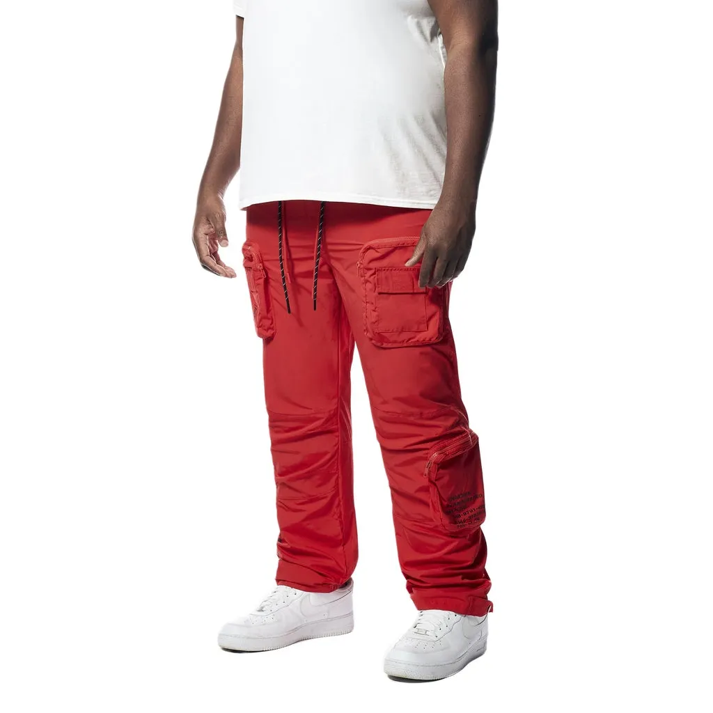 Big and Tall - Printed Utility Windbreaker Joggers - Red