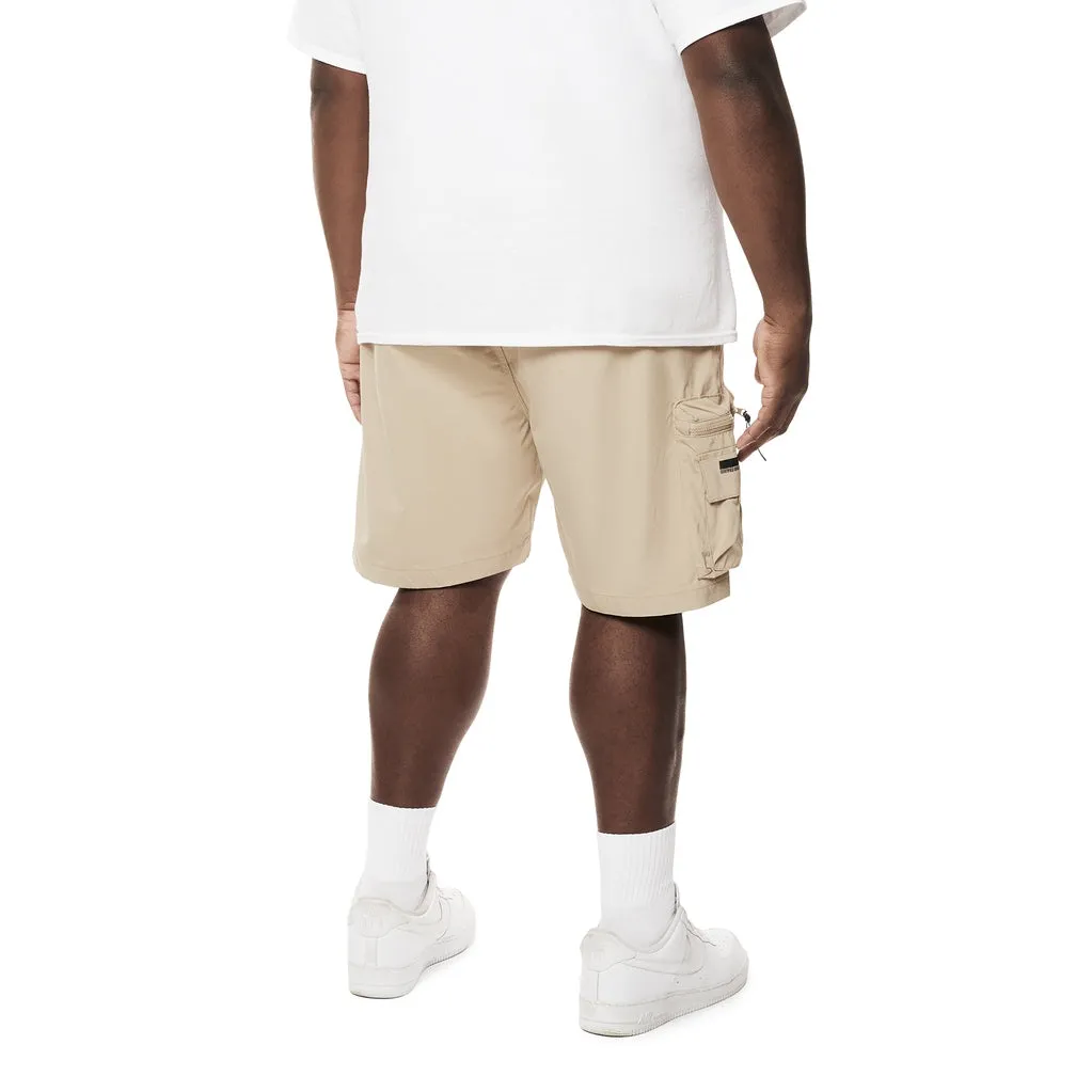 Big and Tall - Utility Windbreaker Cargo Shorts - Khaki