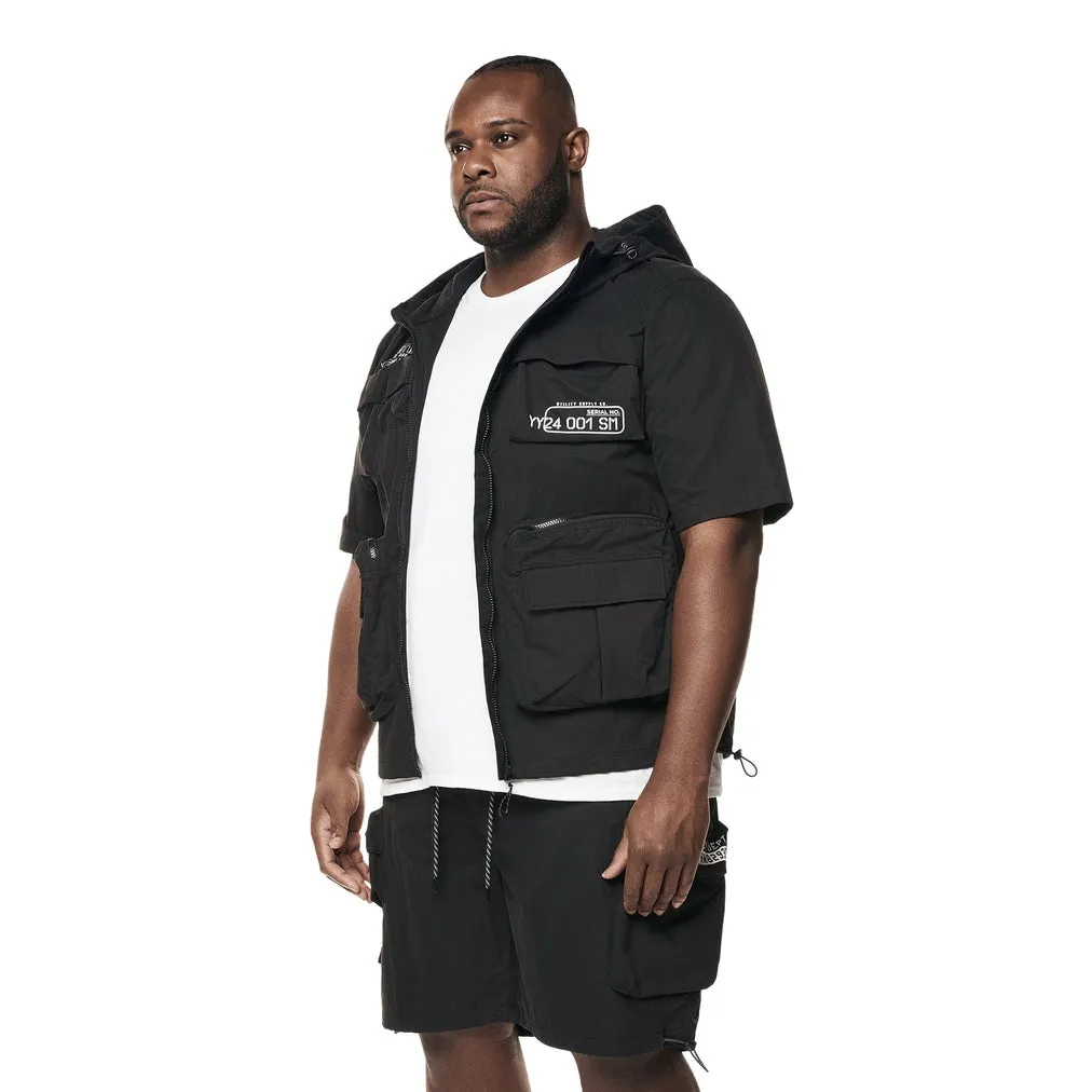 Big and Tall - Utility Windbreaker SS Jacket - Black