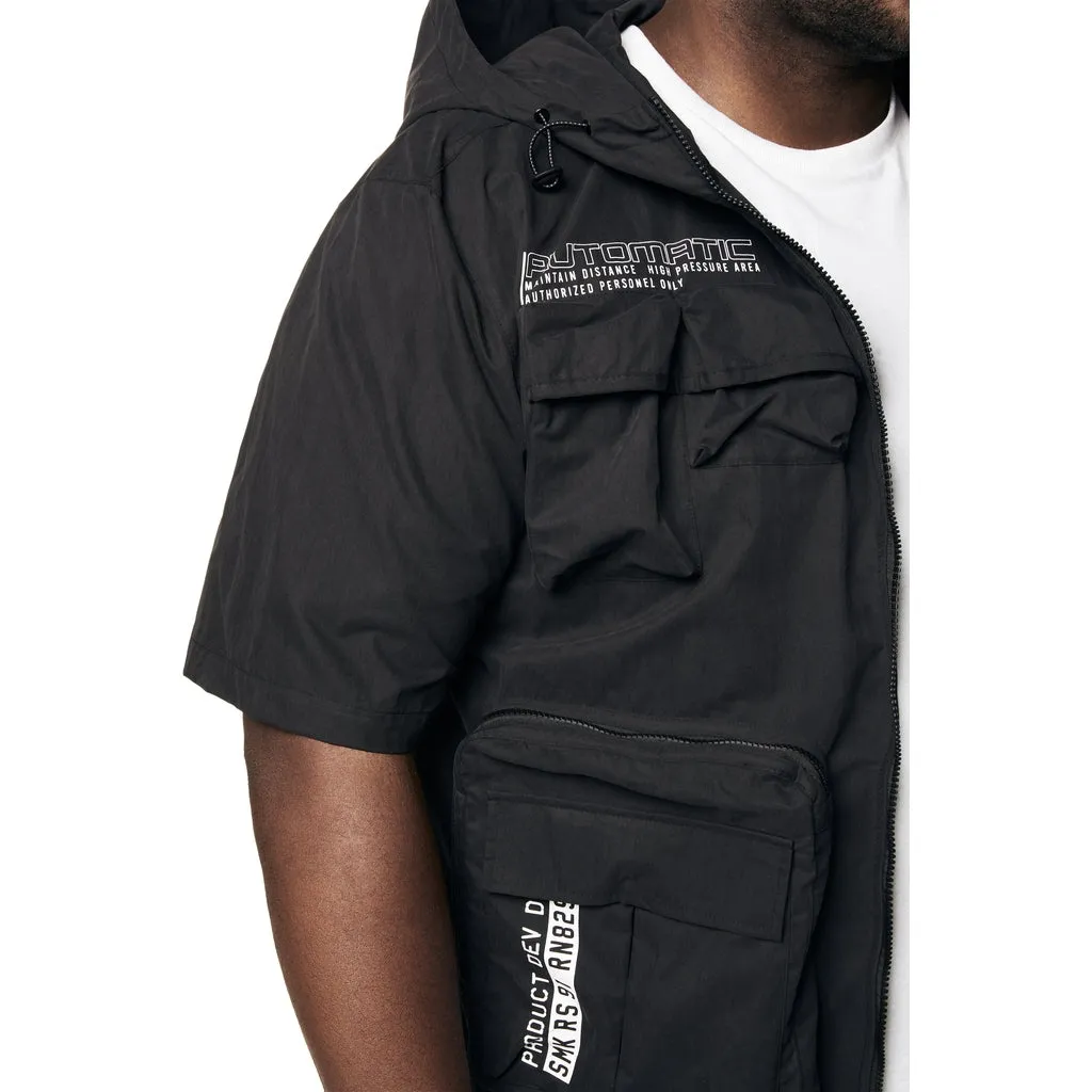 Big and Tall - Utility Windbreaker SS Jacket - Black