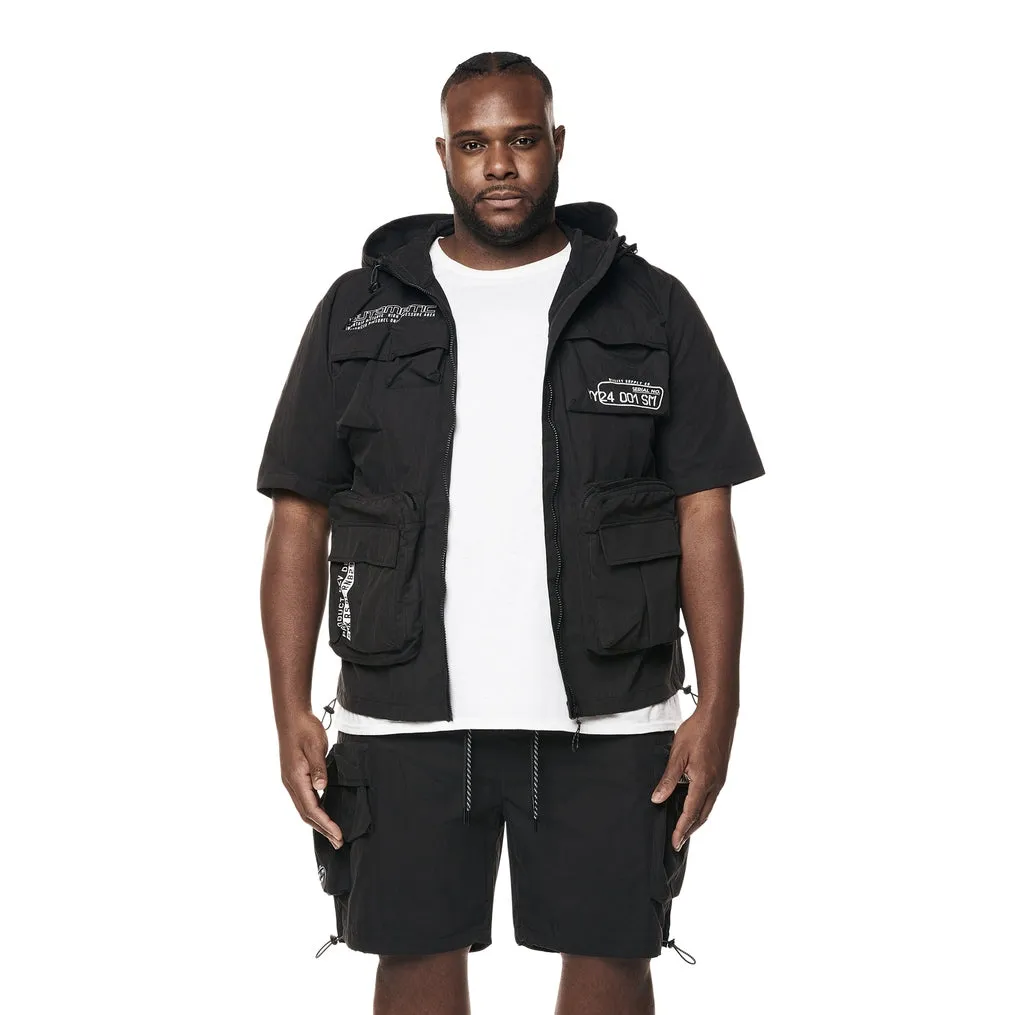 Big and Tall - Utility Windbreaker SS Jacket - Black