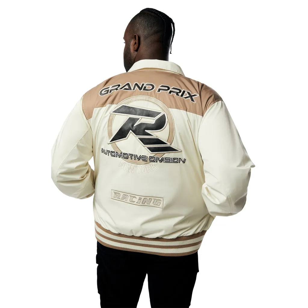 Big and Tall - Windbreaker Racing Jacket - Chalk