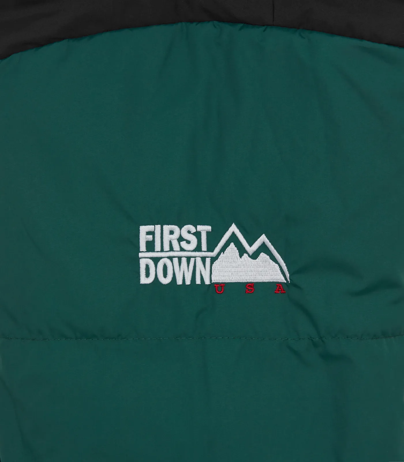 BILLIONAIRE BOYS CLUB X FIRST DOWN REVERSIBLE BUBBLE DOWN JACKET - GREEN