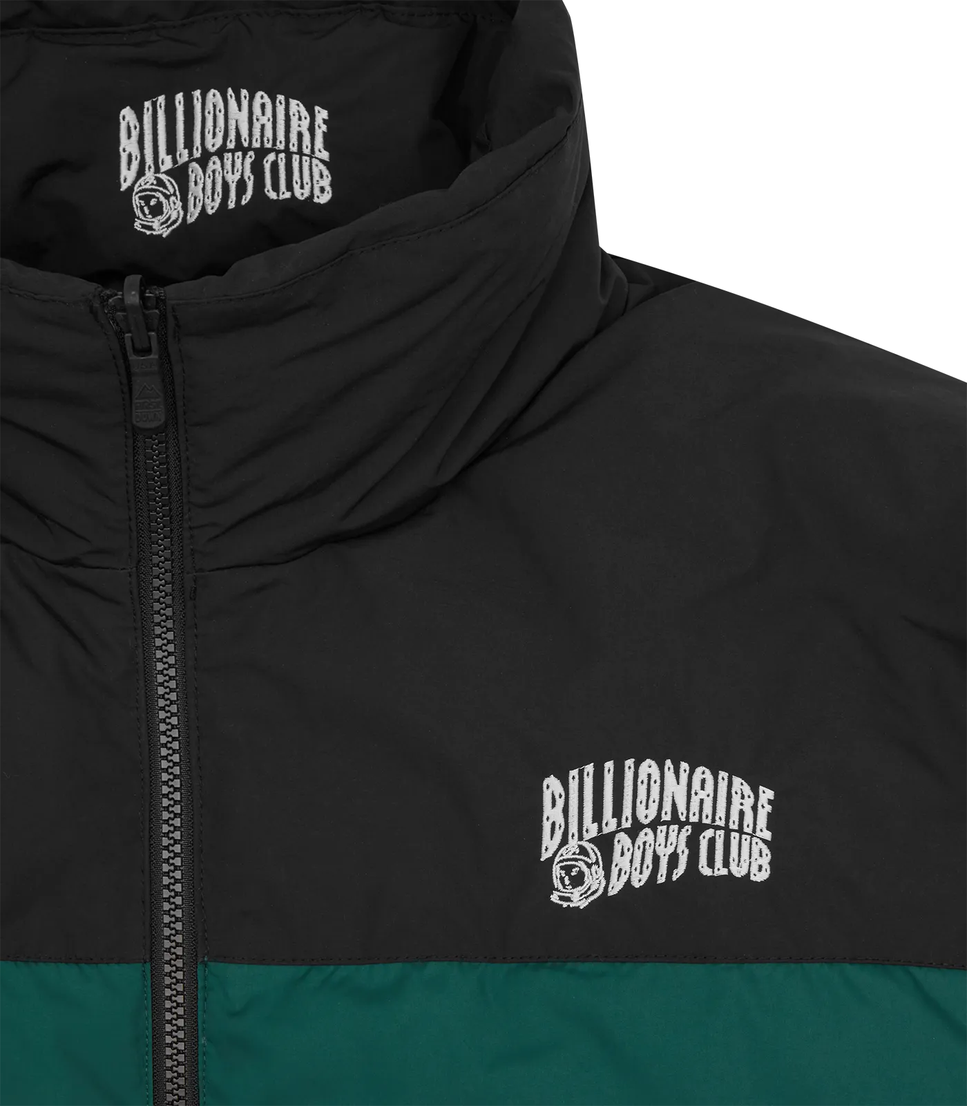 BILLIONAIRE BOYS CLUB X FIRST DOWN REVERSIBLE BUBBLE DOWN JACKET - GREEN