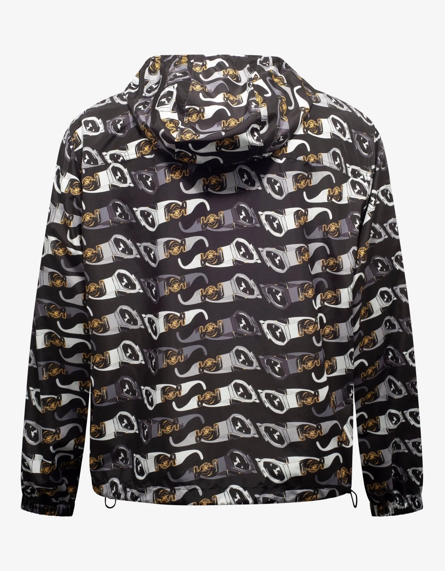 Black Biggie Sunglasses Print Windbreaker -