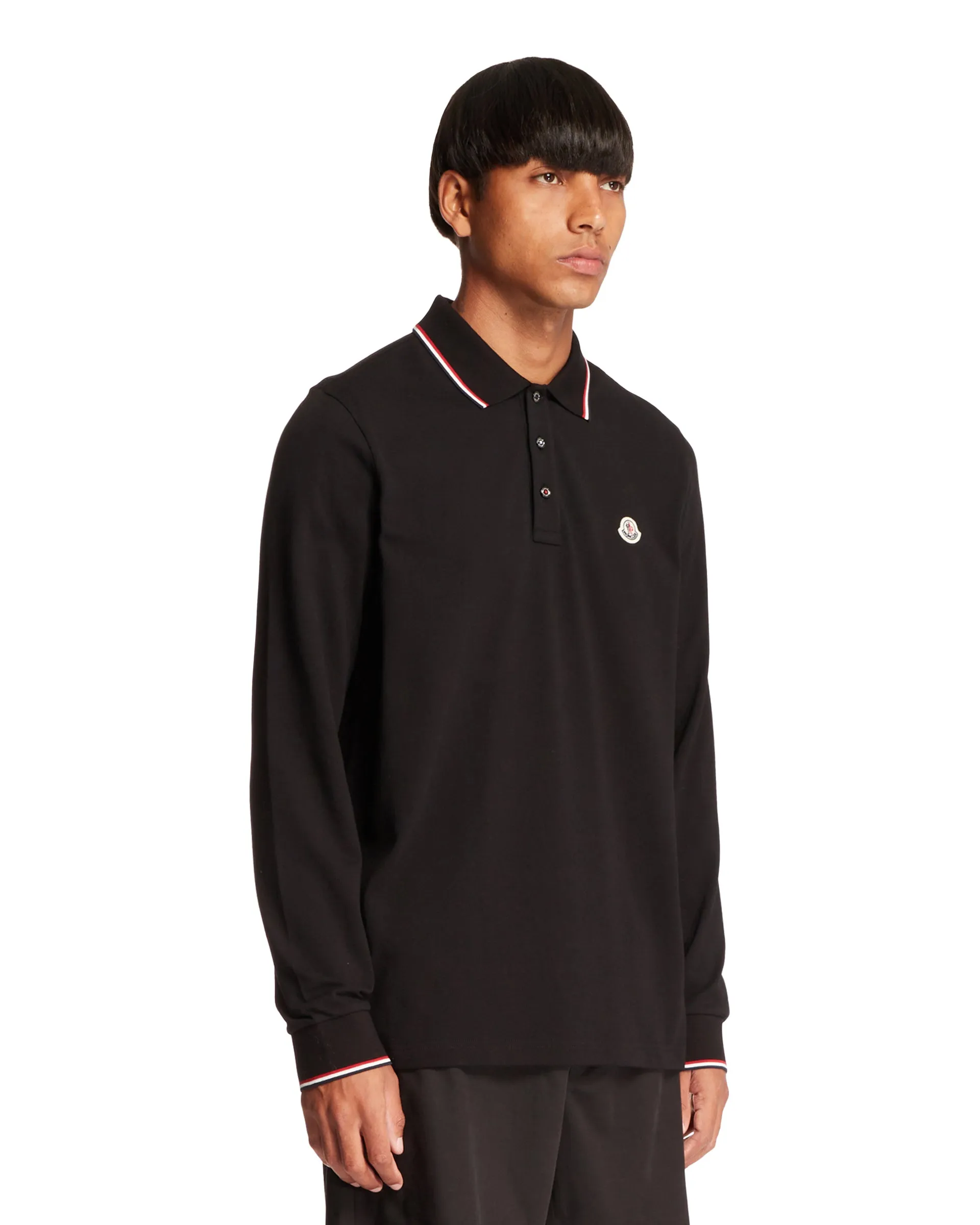 Black Cotton Polo Shirt