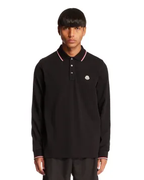 Black Cotton Polo Shirt