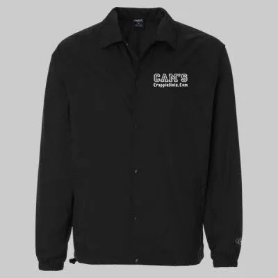 Black "Cams" Windbreaker Water-Resistant Jacket