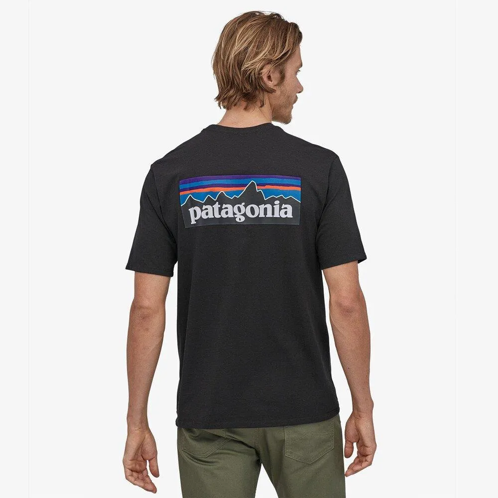 Camiseta Patagonia P-6 Logo Responsibili-Tee Negra para Hombre