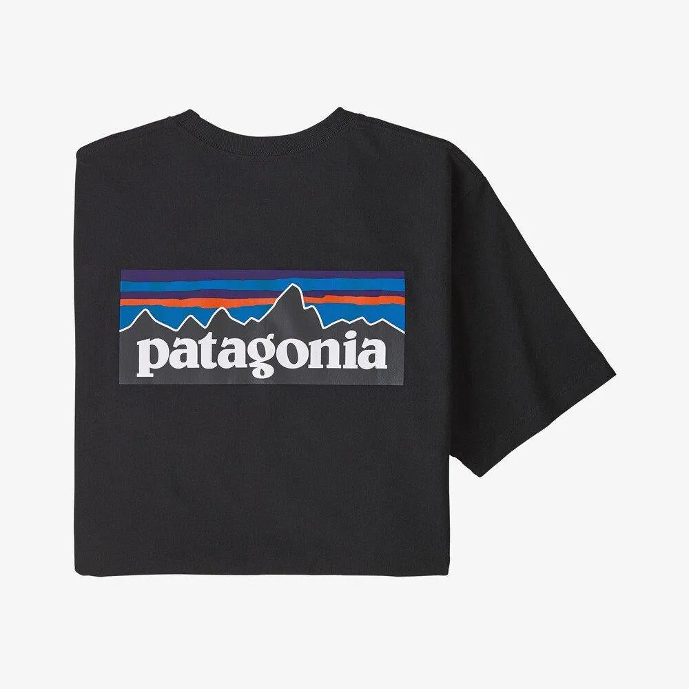 Camiseta Patagonia P-6 Logo Responsibili-Tee Negra para Hombre