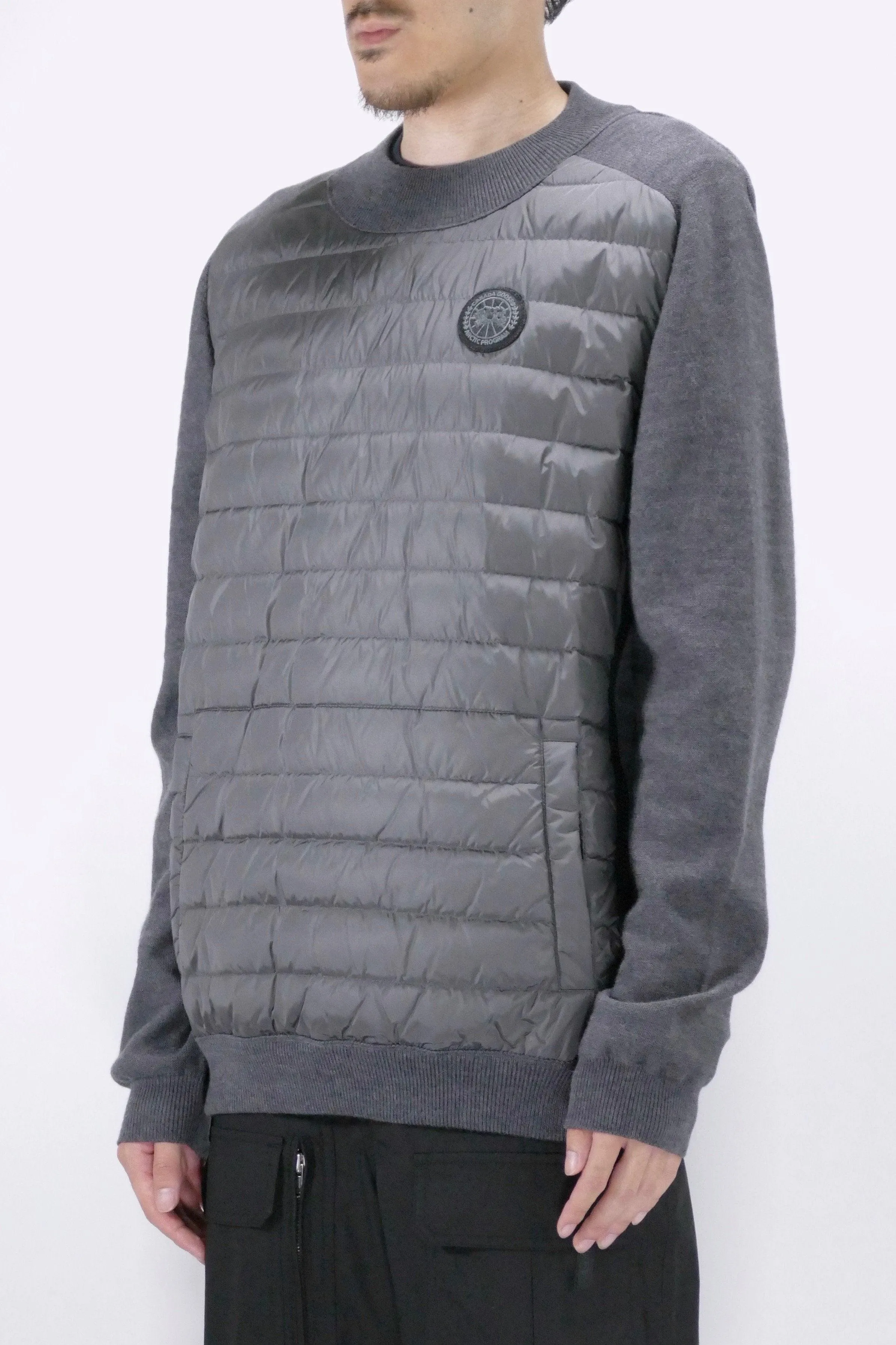 Canada Goose Mens Knit Hybridge Pullover Reversible Iron Grey