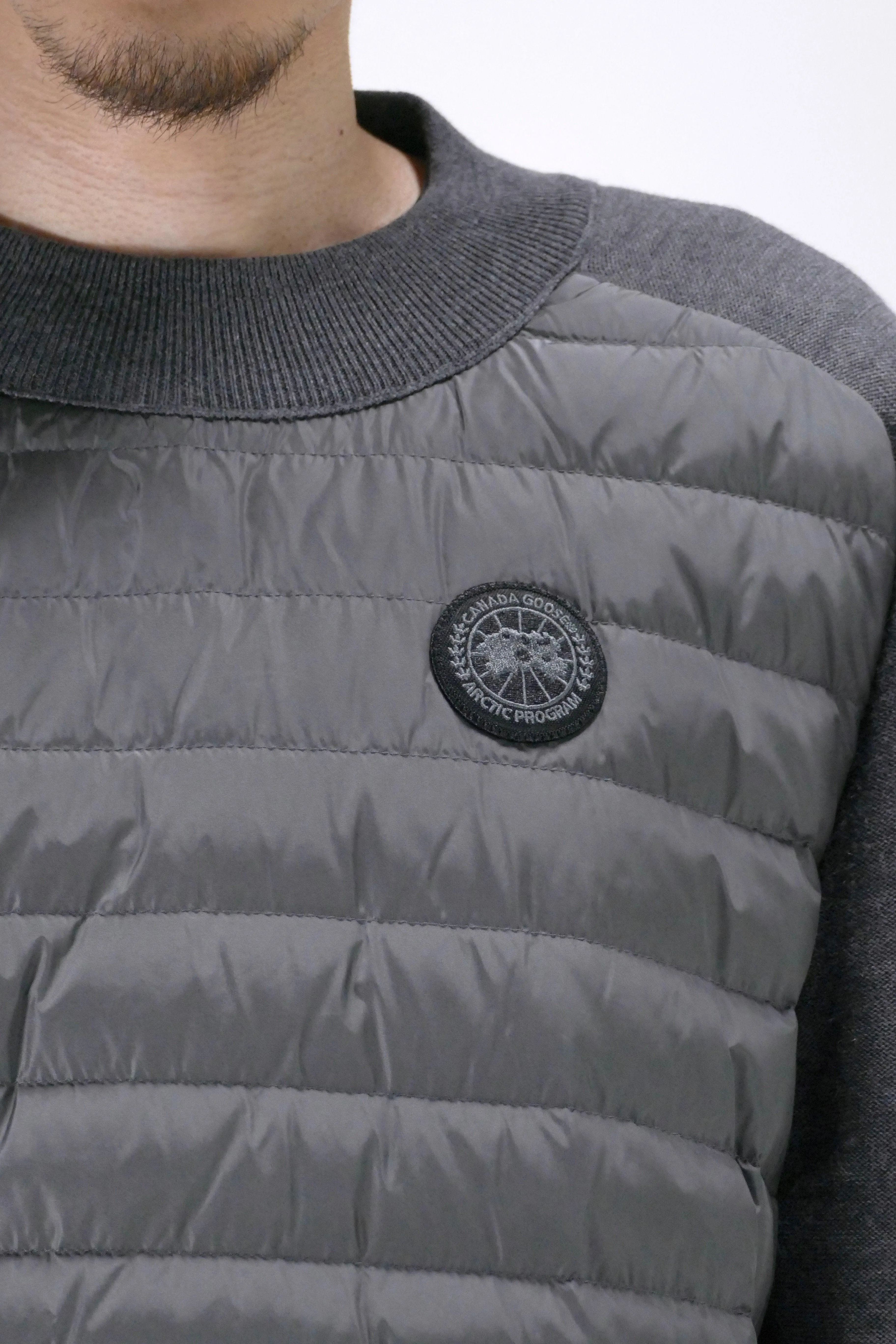 Canada Goose Mens Knit Hybridge Pullover Reversible Iron Grey