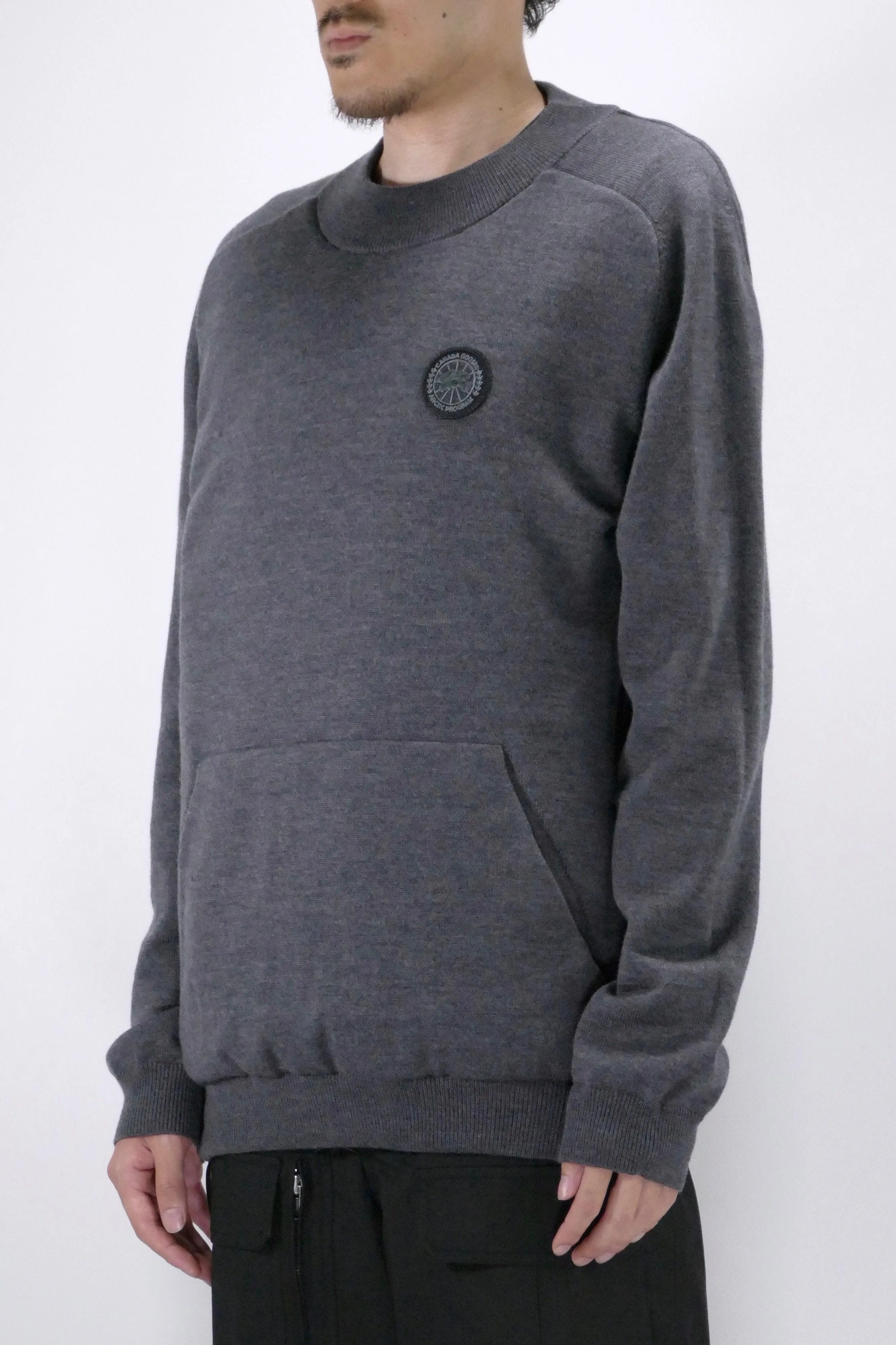 Canada Goose Mens Knit Hybridge Pullover Reversible Iron Grey