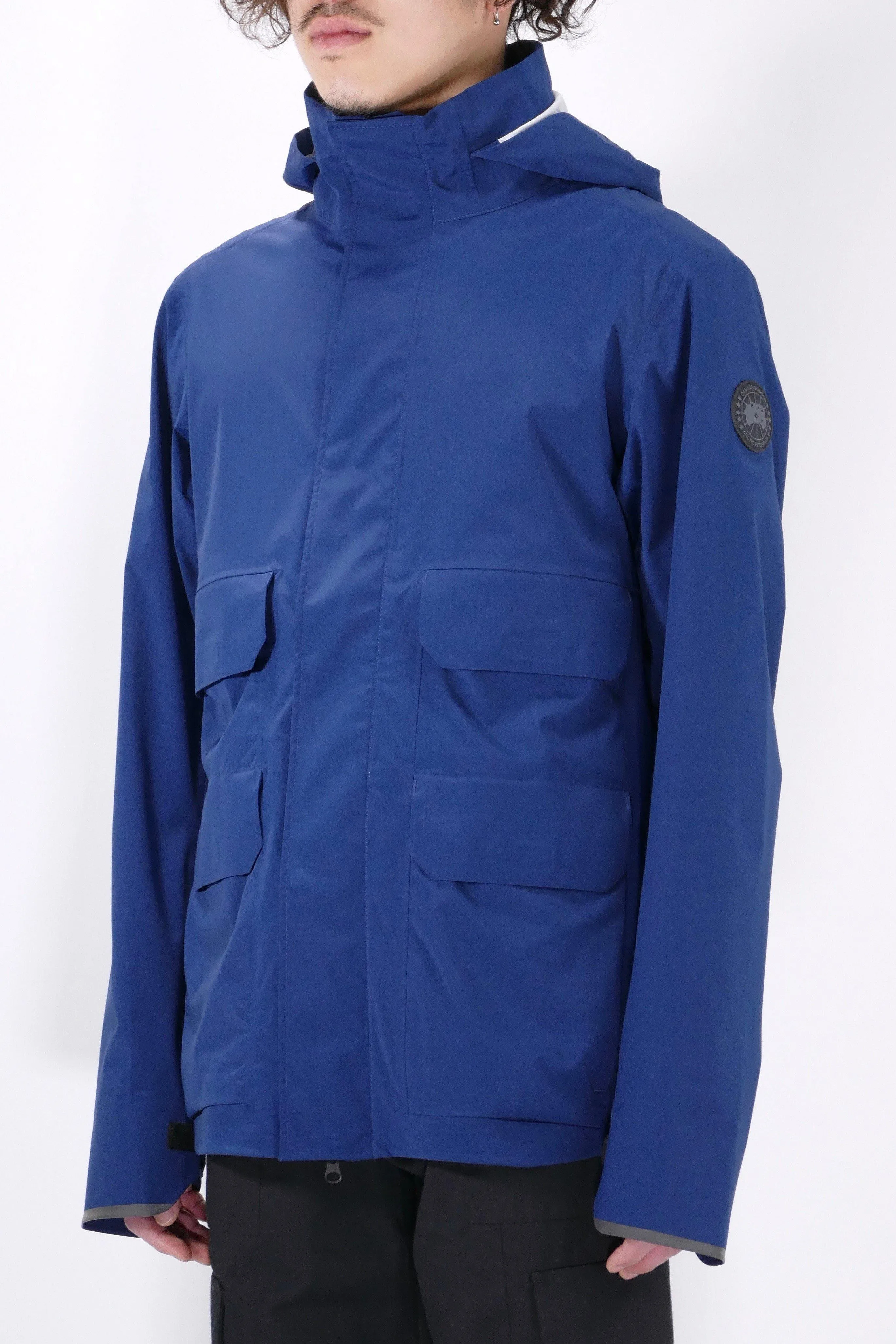 Canada Goose Mens Rain Jacket Meaford Black Label - Deep Ocean