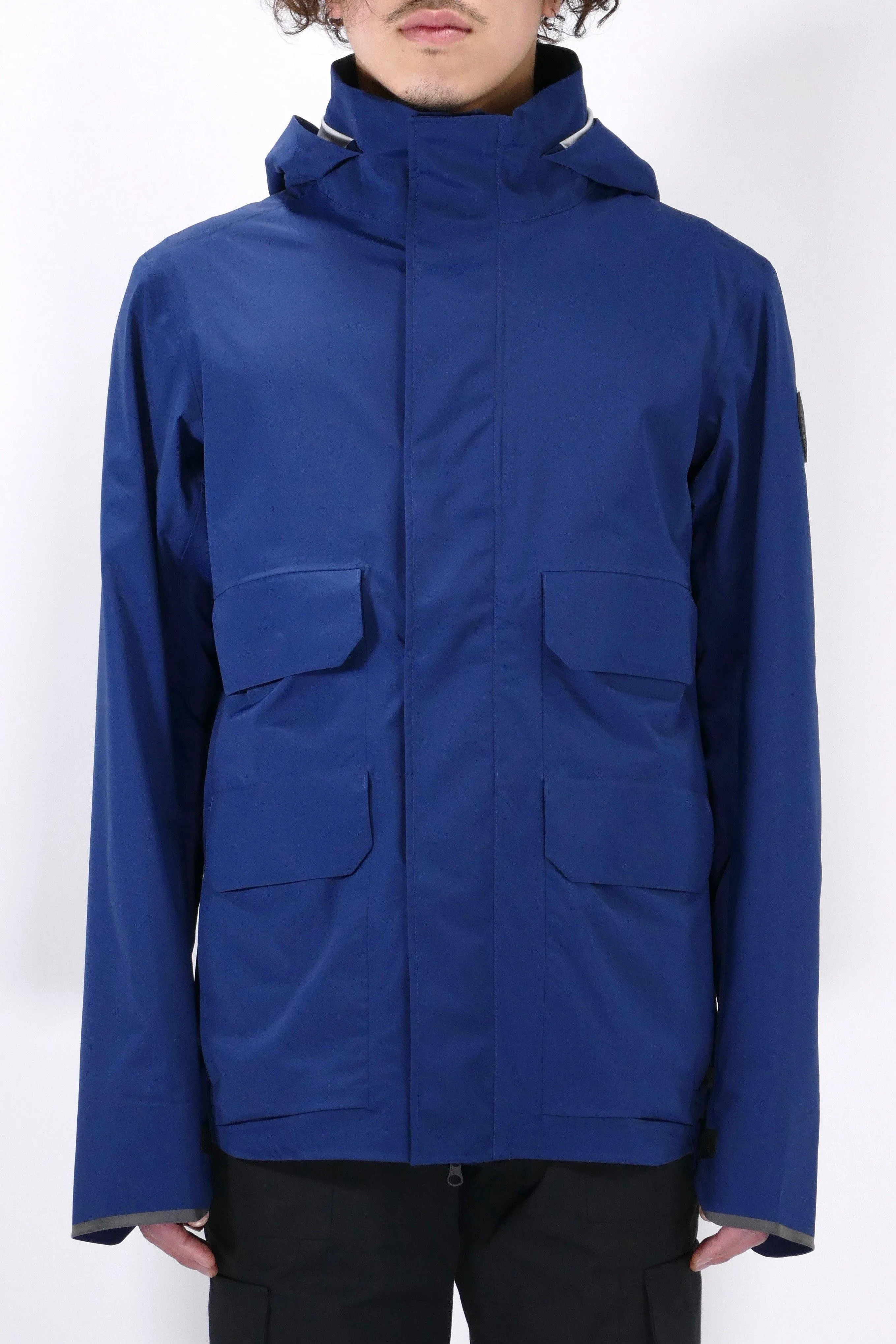 Canada Goose Mens Rain Jacket Meaford Black Label - Deep Ocean