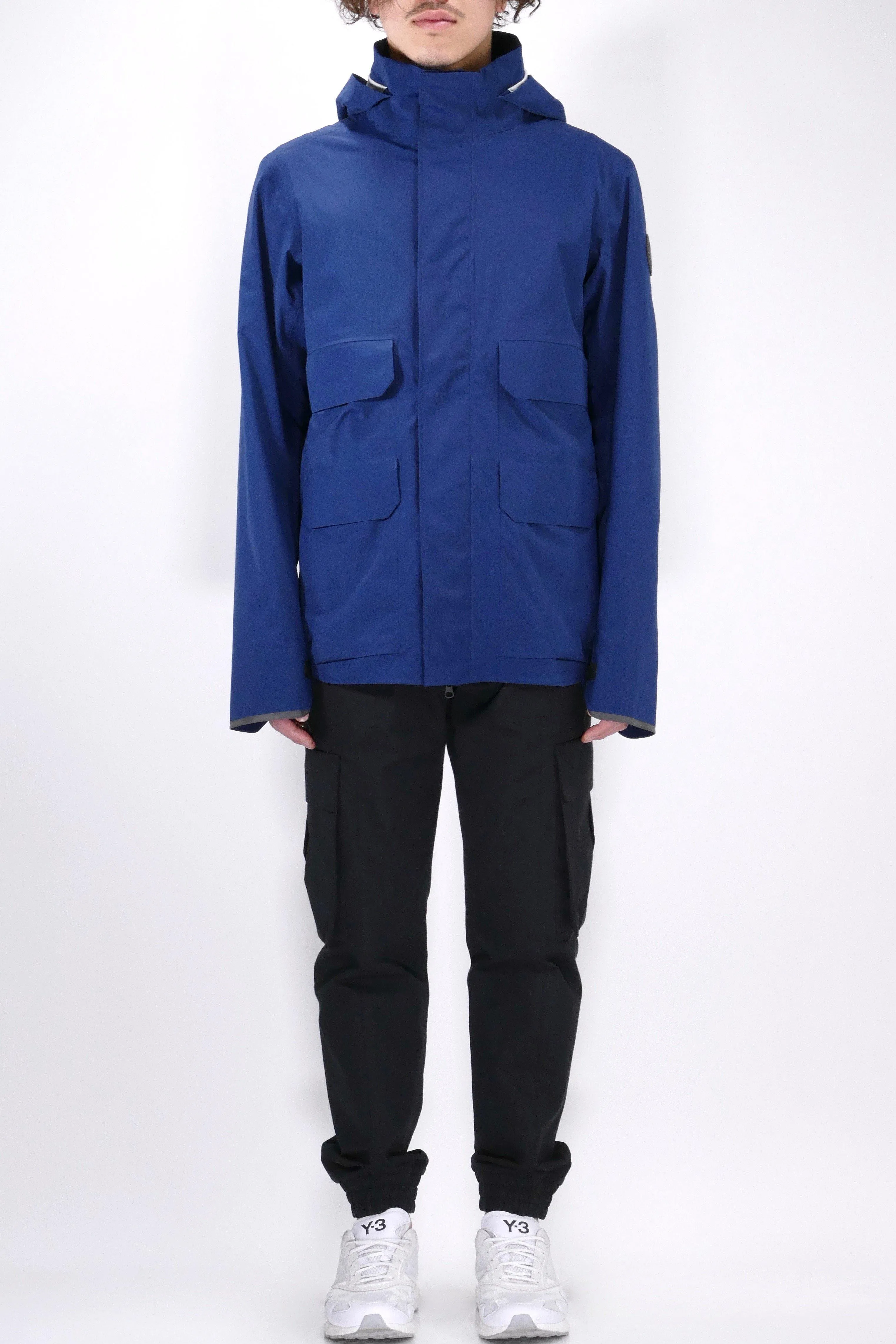 Canada Goose Mens Rain Jacket Meaford Black Label - Deep Ocean