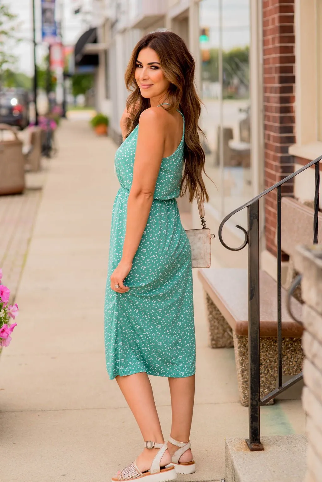 Confetti Halter Tank Midi Dress