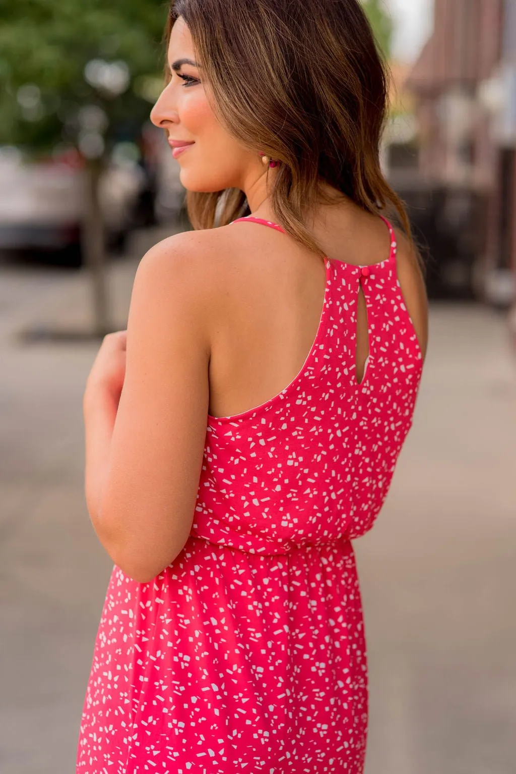 Confetti Halter Tank Midi Dress