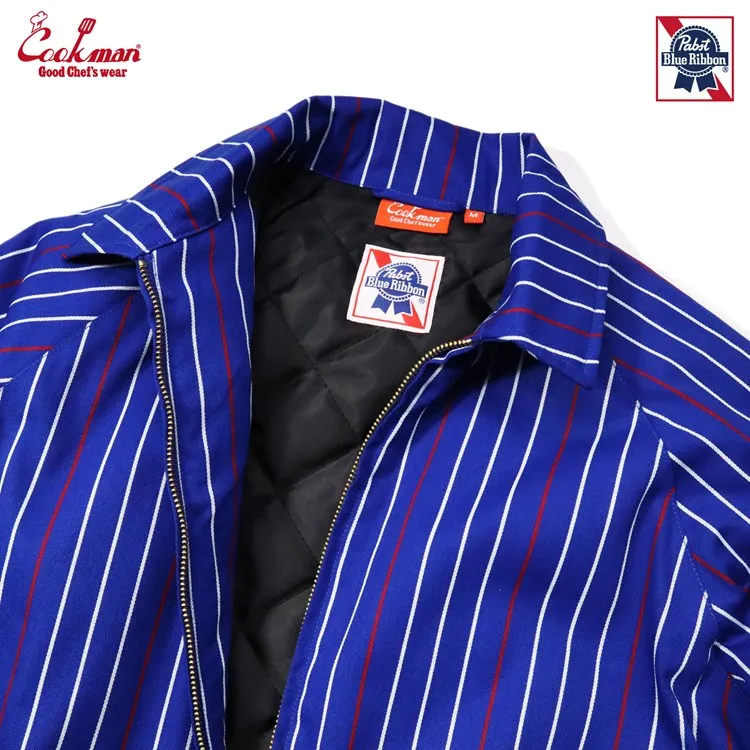 Cookman Delivery Jacket EX Warm - Pabst Stripe : Blue