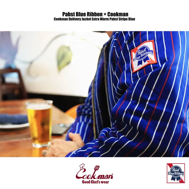 Cookman Delivery Jacket EX Warm - Pabst Stripe : Blue