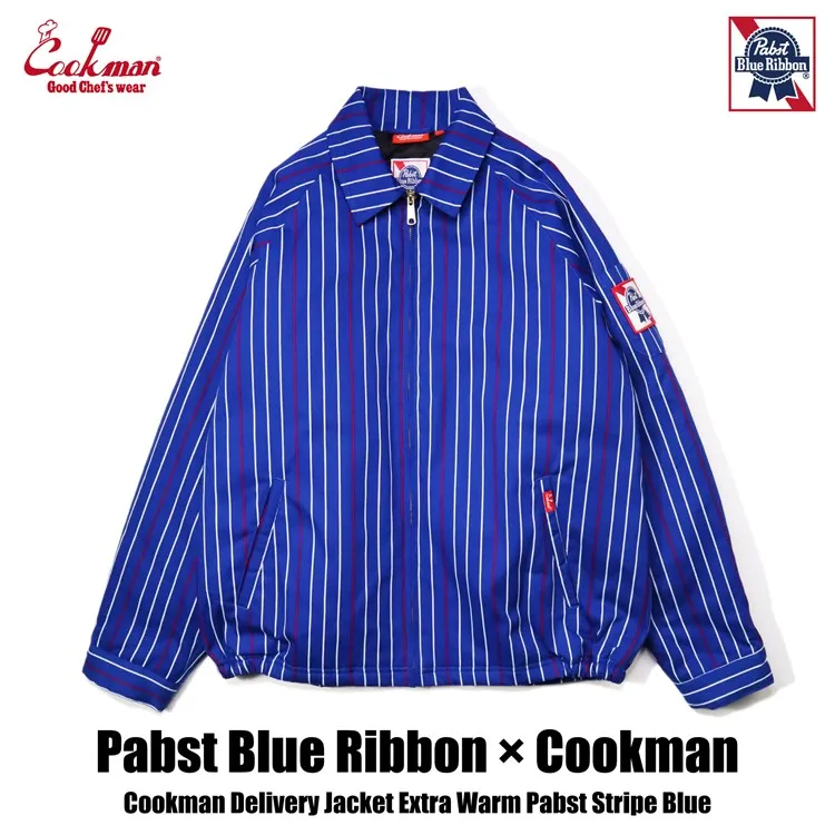 Cookman Delivery Jacket EX Warm - Pabst Stripe : Blue