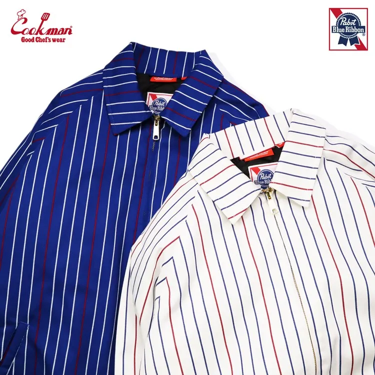 Cookman Delivery Jacket EX Warm - Pabst Stripe : Blue