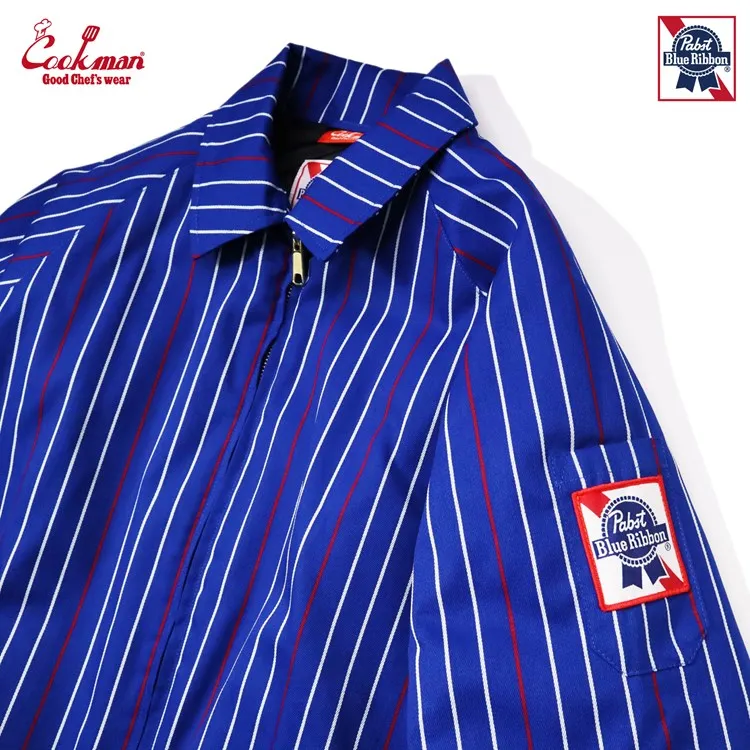 Cookman Delivery Jacket EX Warm - Pabst Stripe : Blue