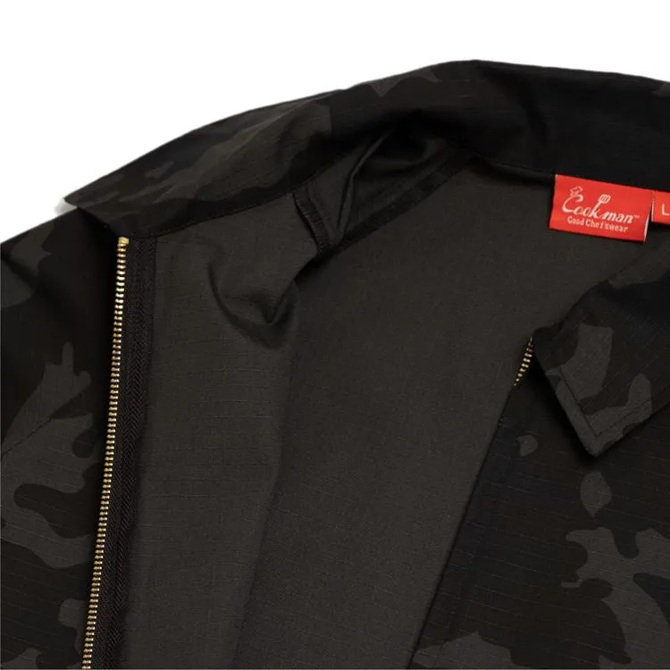 Cookman Delivery Jacket - Ripstop : Woodland Camo Black