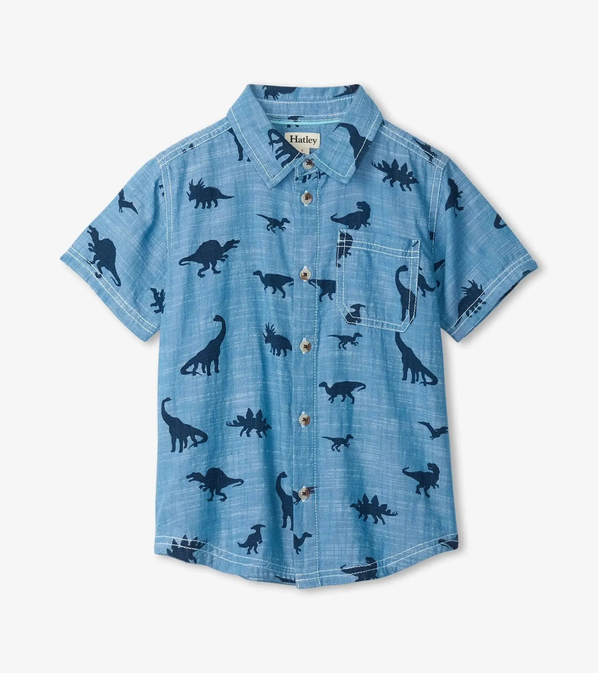 Dino Silhouettes Short Sleeve Button Down Shirt | Hatley