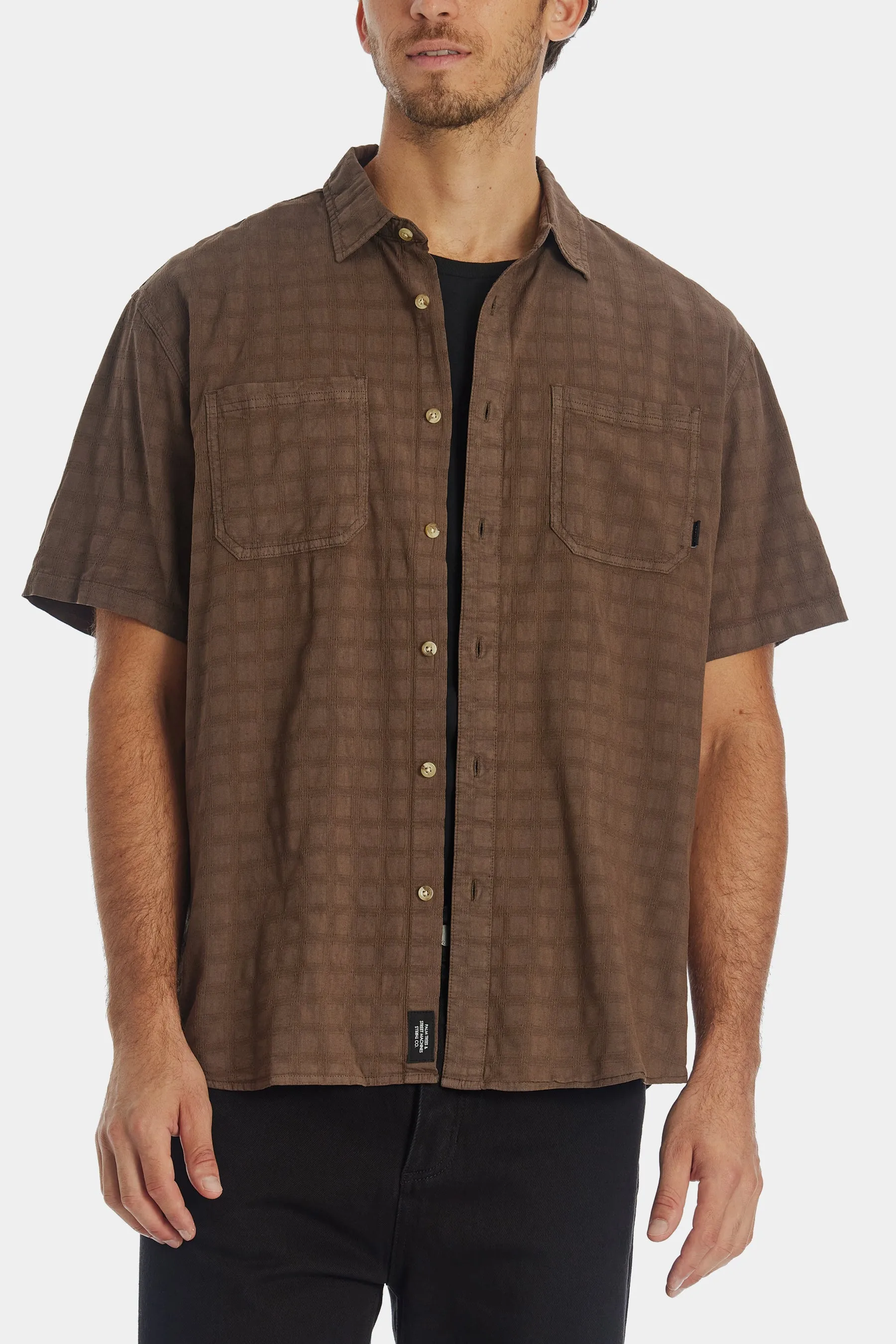 Disruption Jacquard Check Short Sleeve Shirt