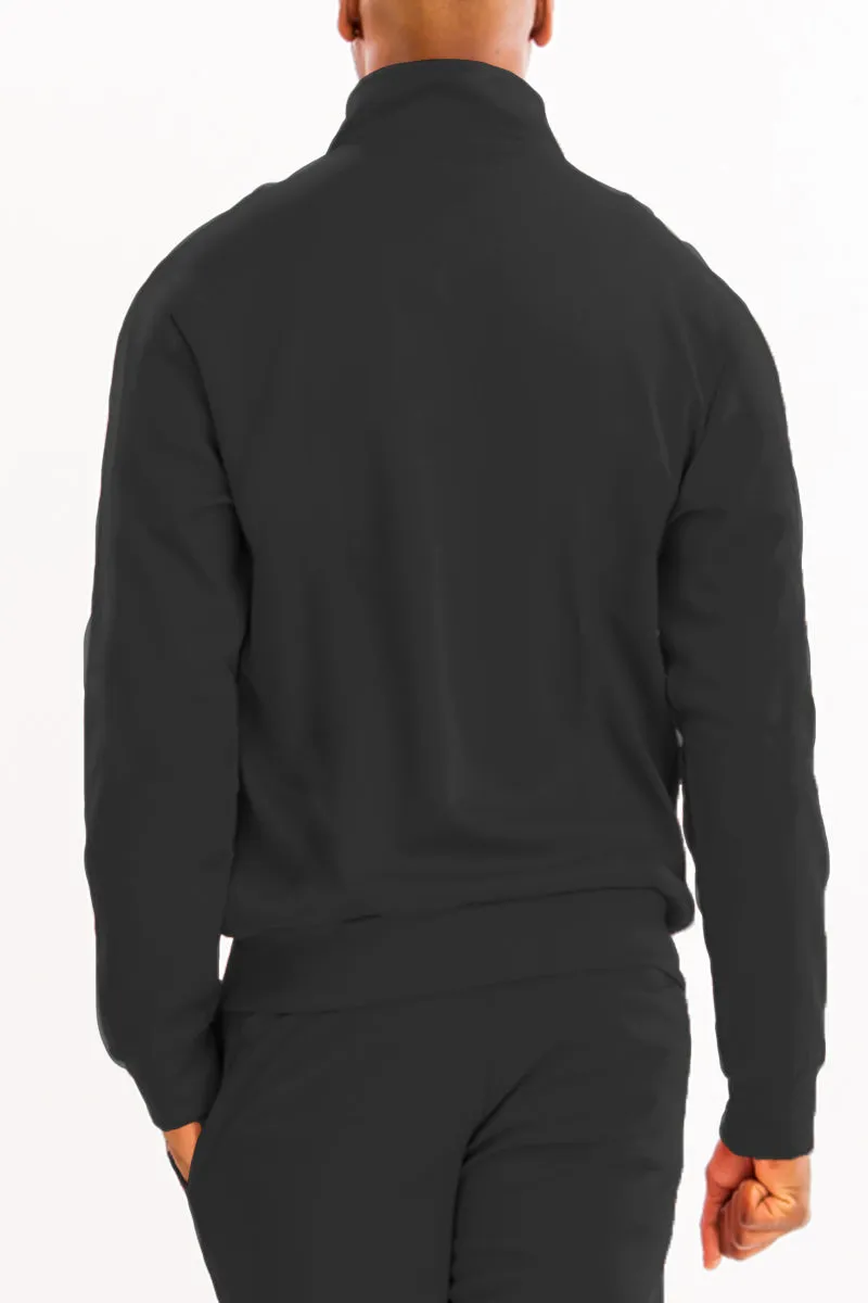 ESSENTIAL BASIC PLAIN SOLID TRACK JACKET