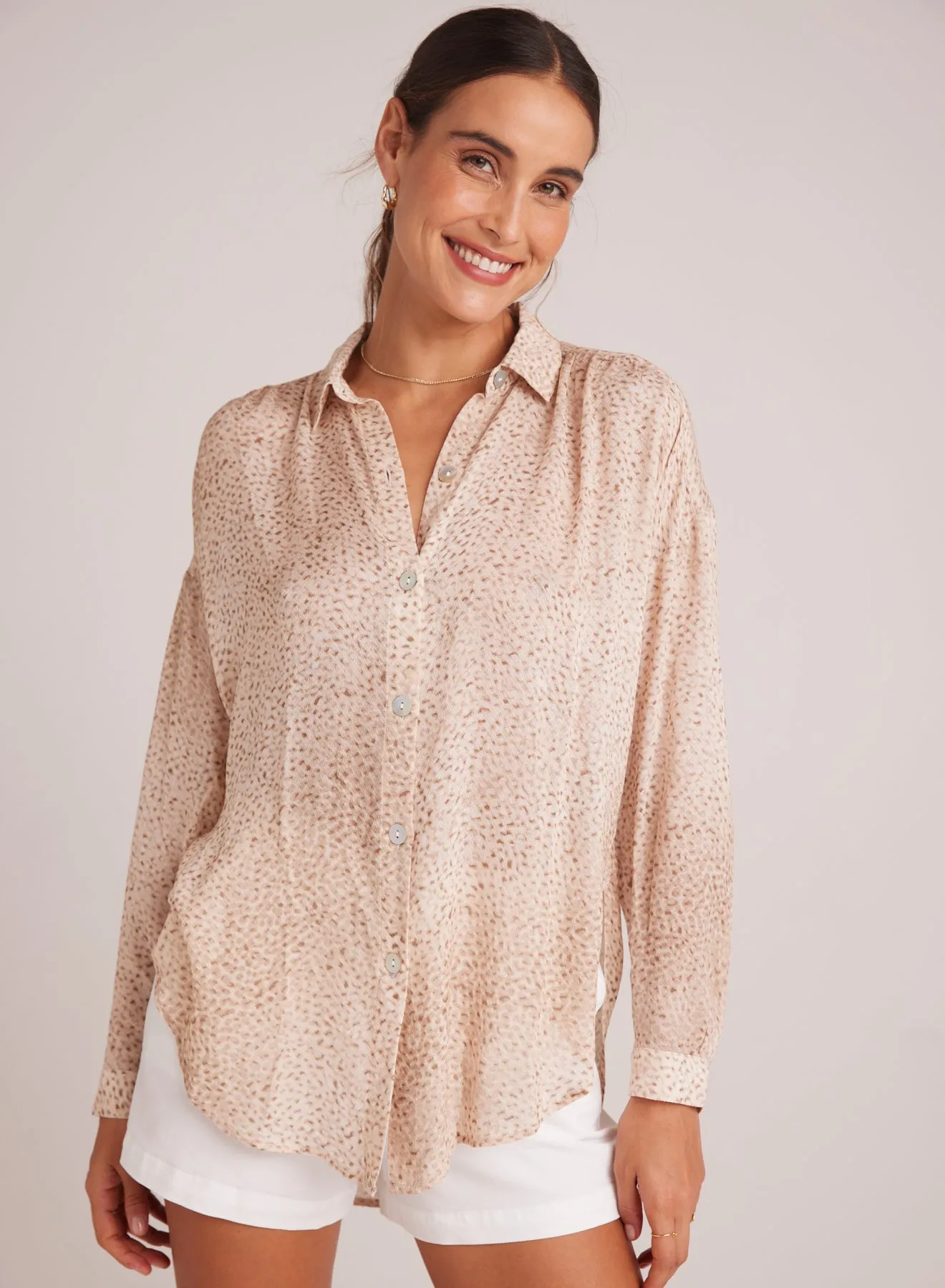 Flowy Shirt - Salvador Sand Print