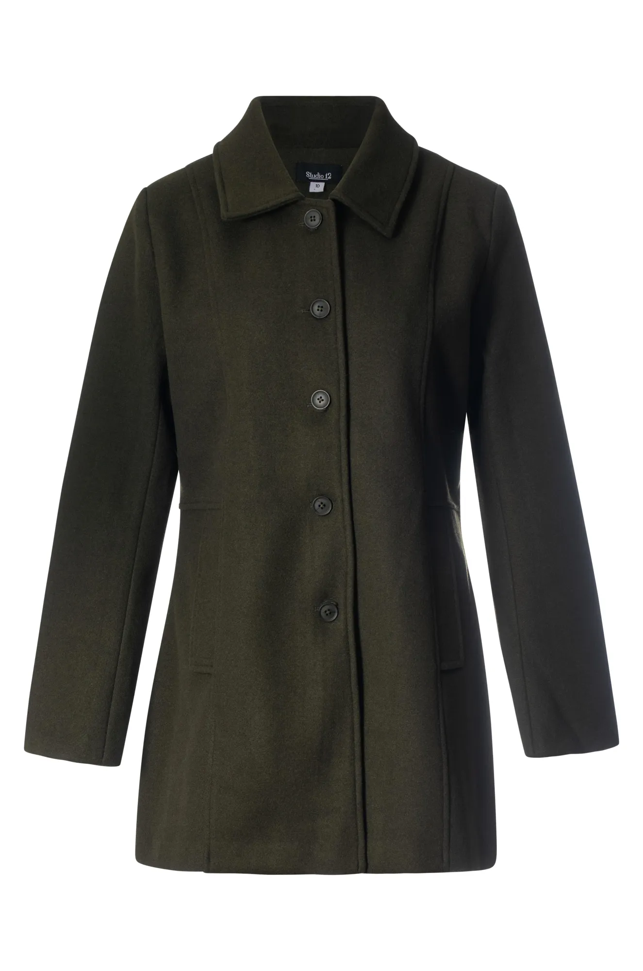 Fully lined Short Coat | OLIVE | 8031ZZ