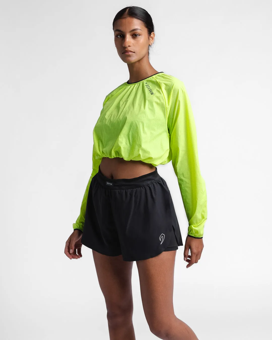 Genaro Cropped Windbreaker Crew - Neon Yellow