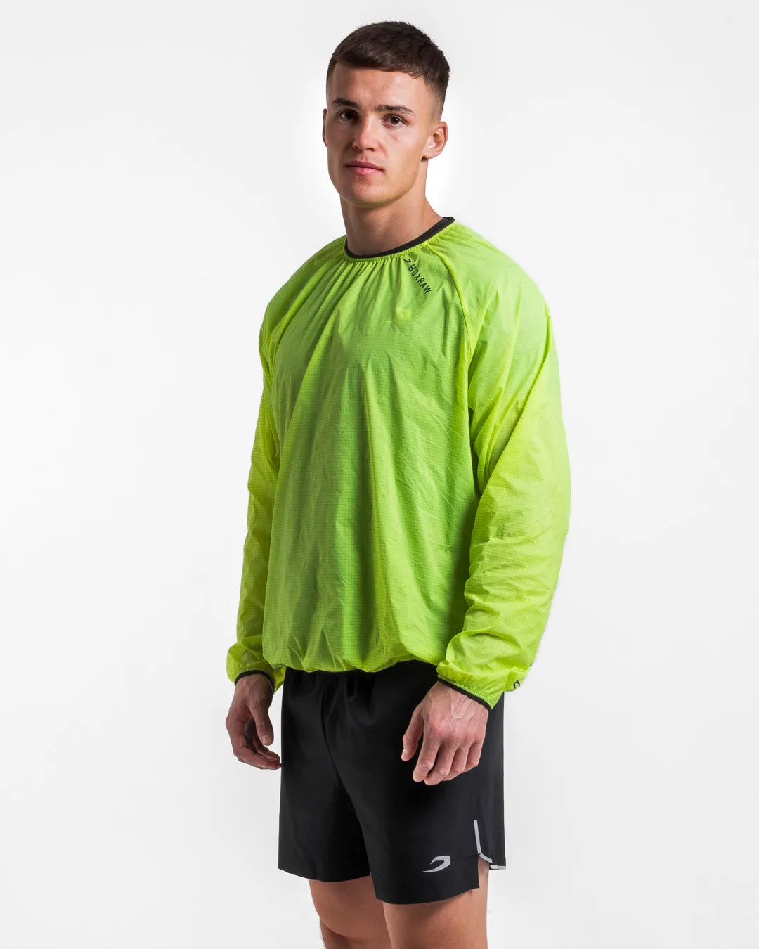 Genaro Oversized Windbreaker Crew - Neon Yellow