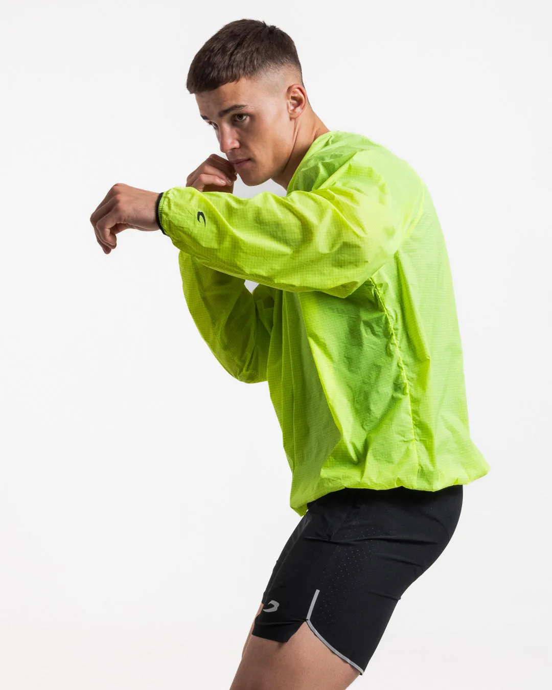 Genaro Oversized Windbreaker Crew - Neon Yellow