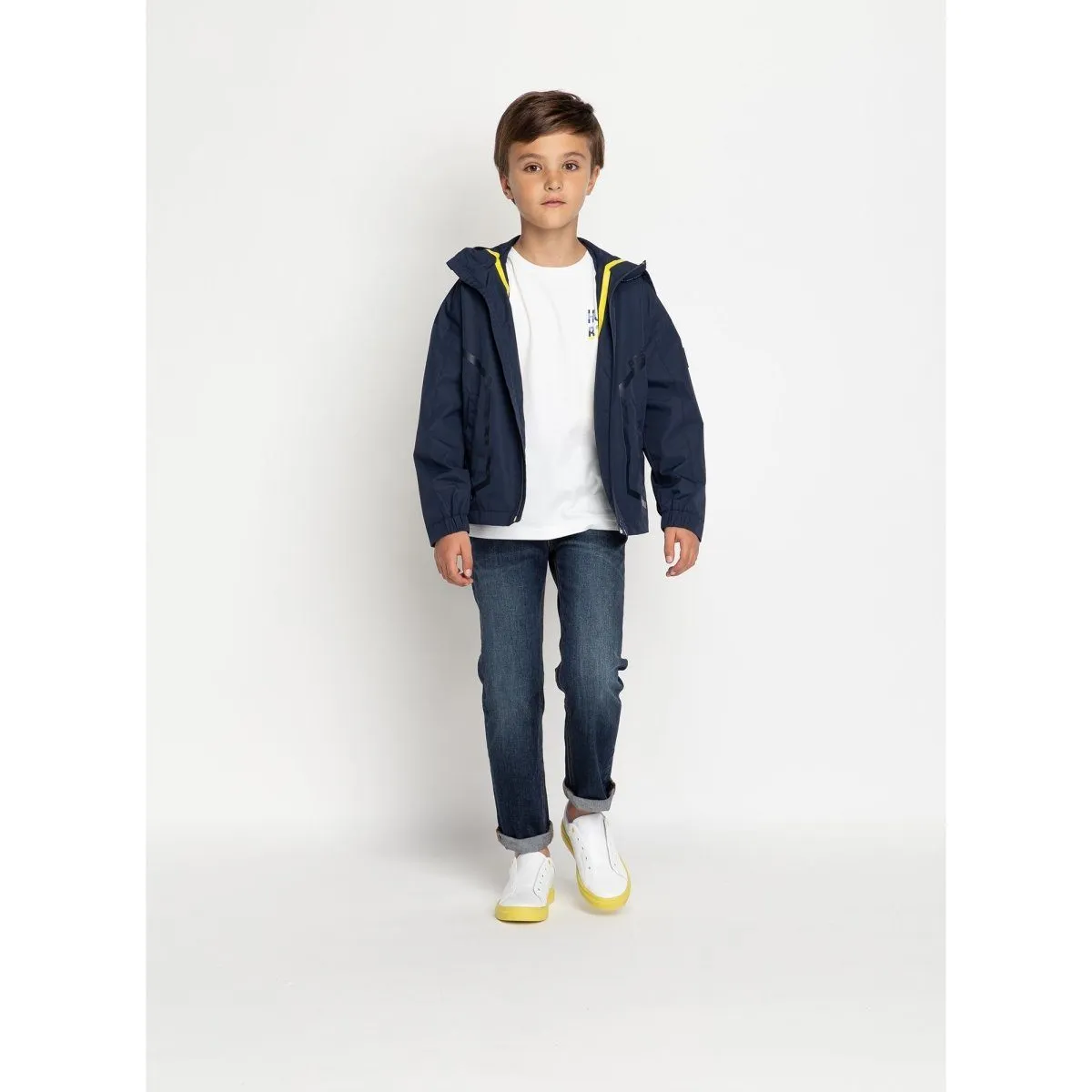 Hugo Boss Boys  Navy Hooded Windbreaker