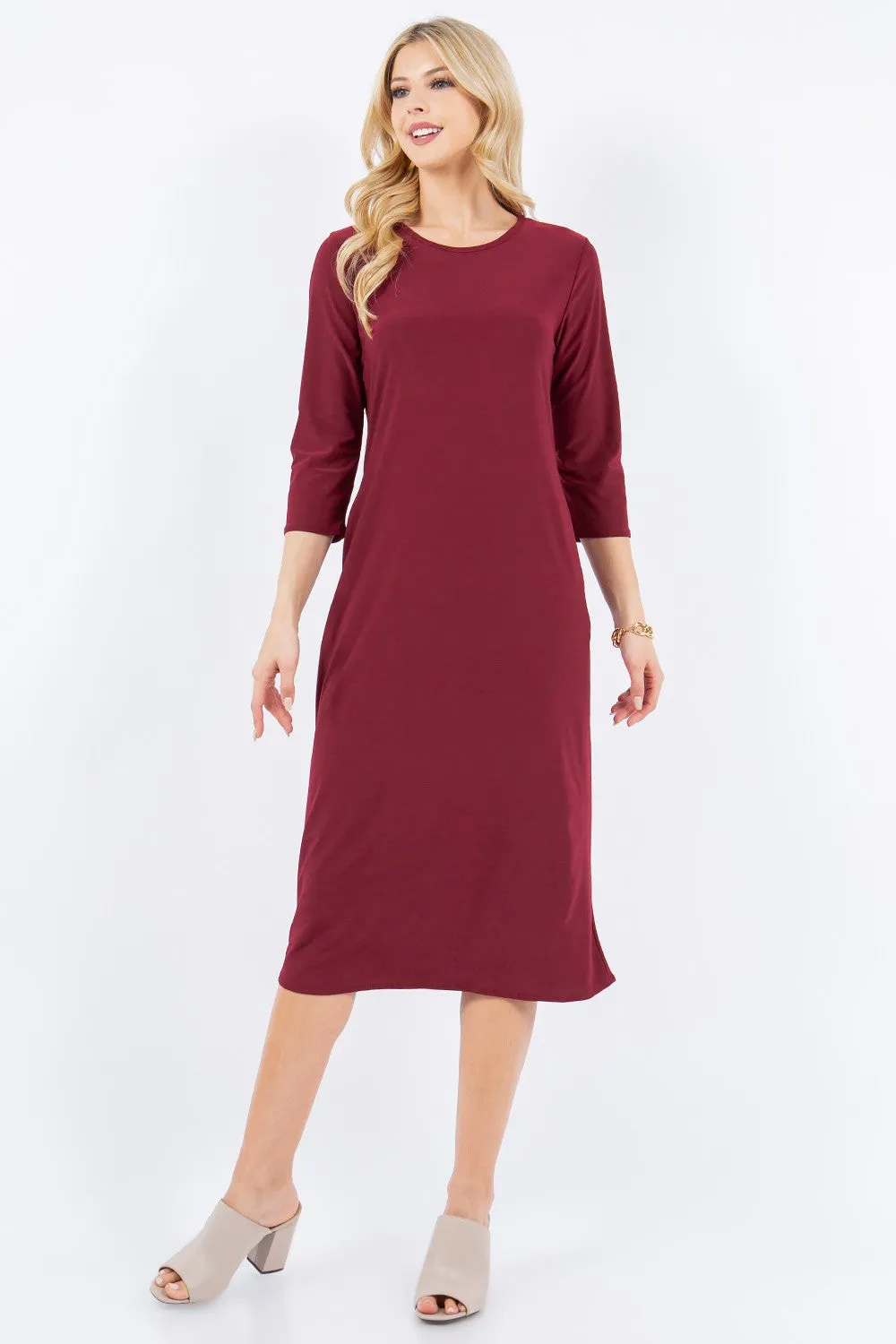 Joy Layering Dress-Burgundy