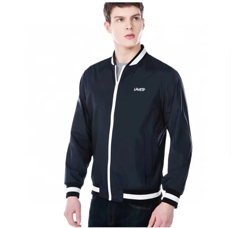 LACOSTE Men’s Lightweight Windbreaker- Navy