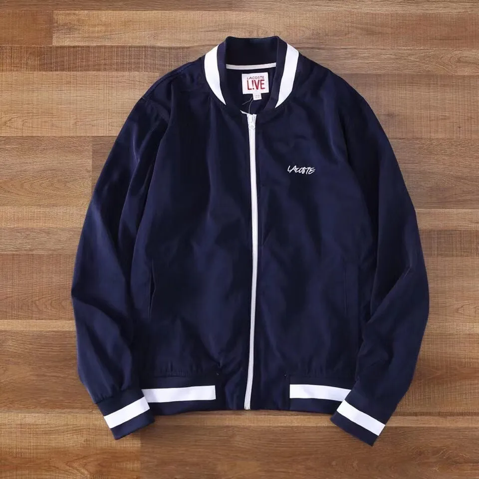 LACOSTE Men’s Lightweight Windbreaker- Navy